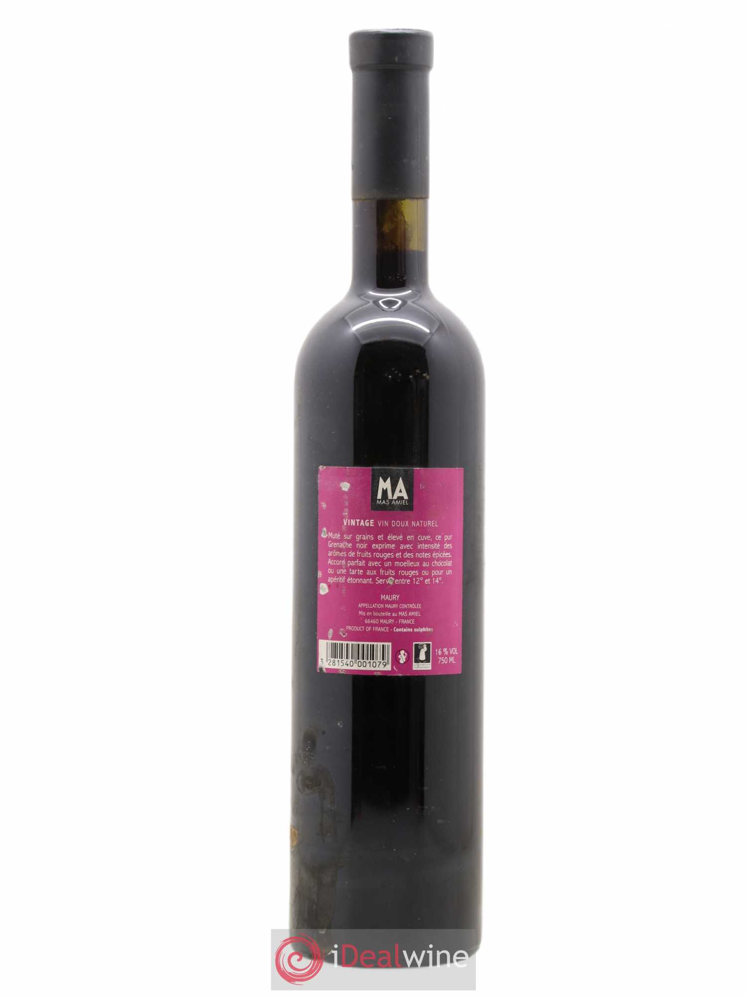 Maury Mas Amiel Vintage 2007 - Lot de 1 bouteille - 1