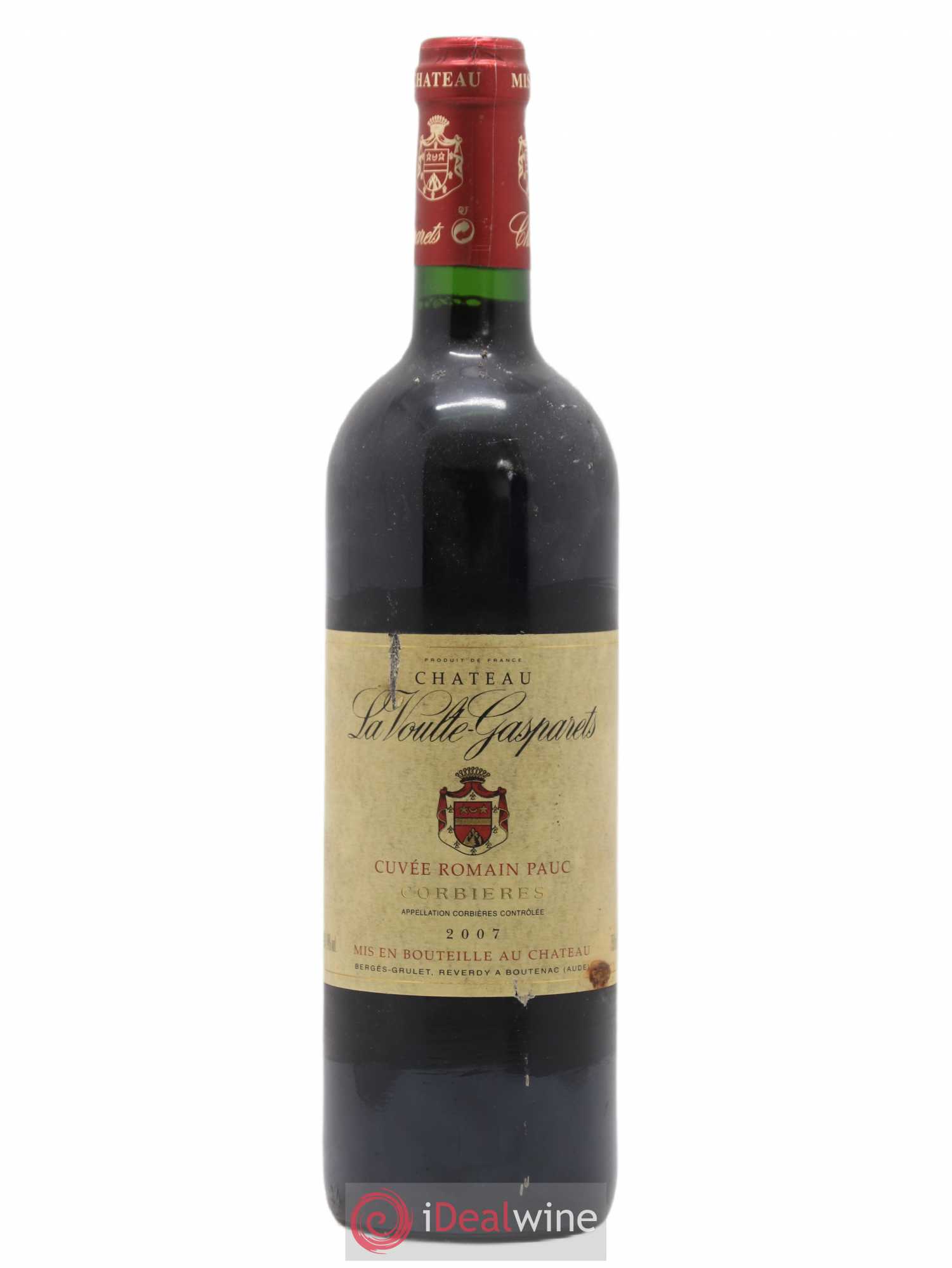 Corbières Boutenac La Voulte-Gasparets Cuvée Romain Pauc Patrick Reverdy 2007 - Lot de 1 bouteille - 0
