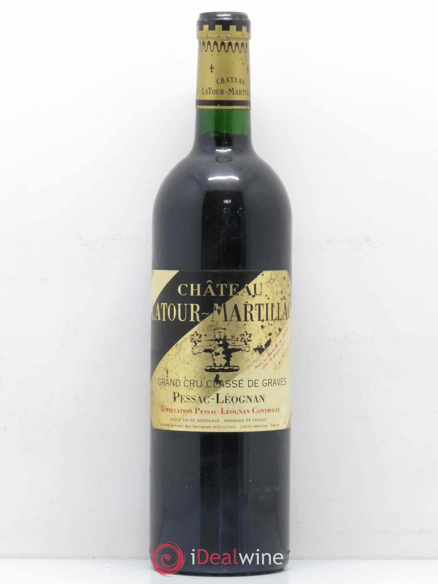 Château Latour-Martillac Cru Classé de Graves 2000 - Lot de 1 bouteille - 0