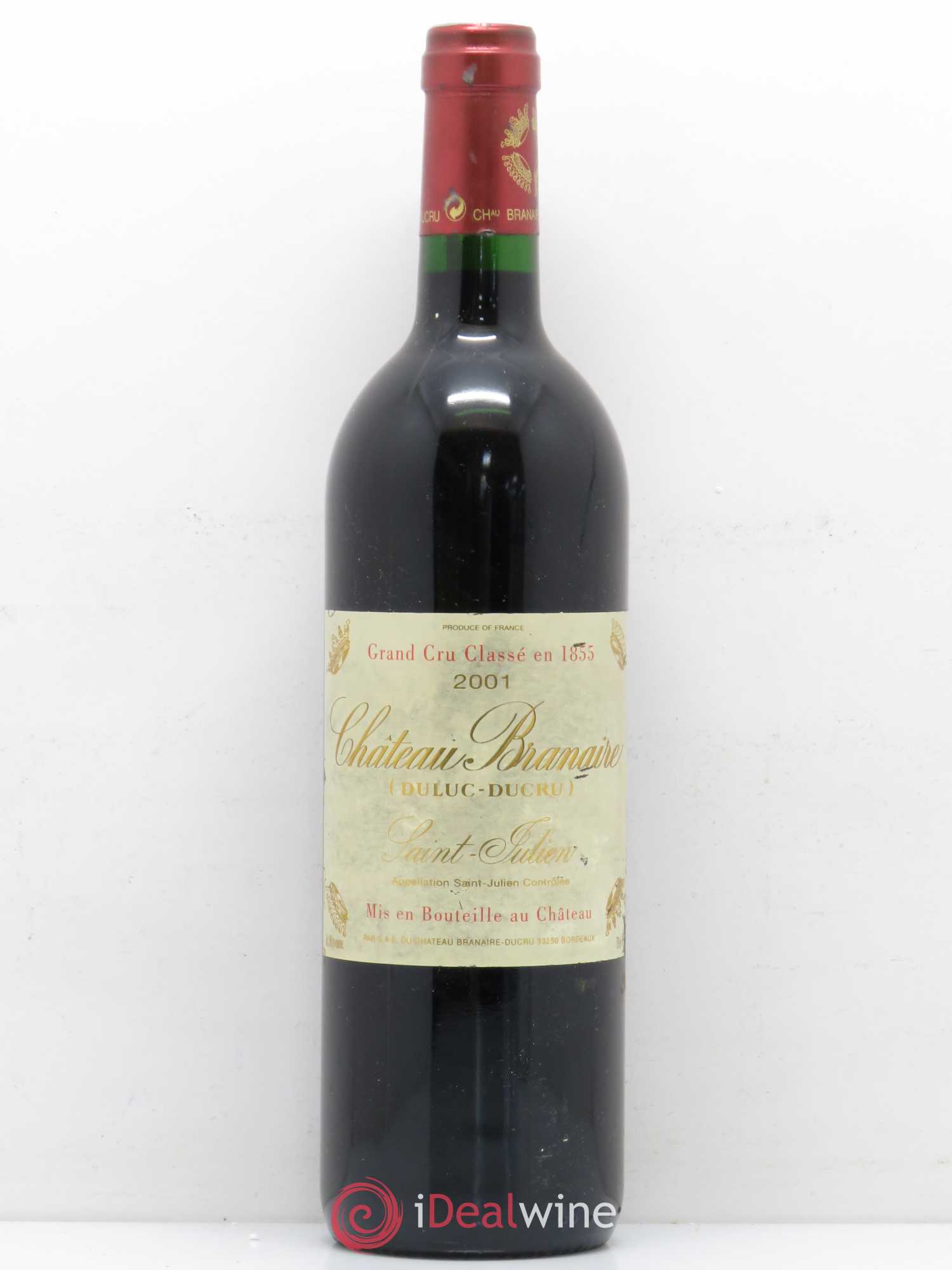 Château Branaire Ducru 4ème Grand Cru Classé 2001 - Lot de 1 bouteille - 0