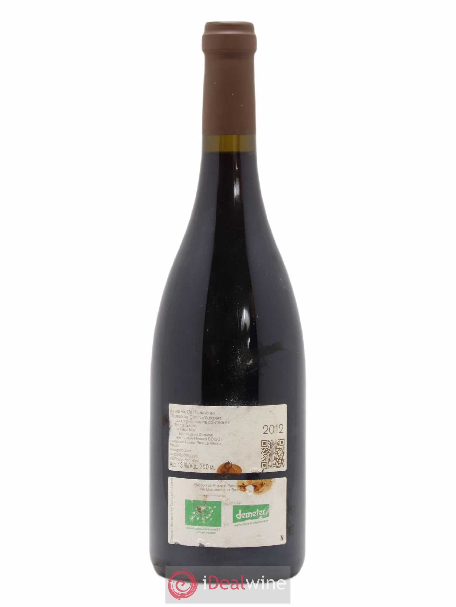 Bourgogne Côtes d'Auxerre Corps de Garde Goisot 2012 - Lot de 1 bouteille - 1