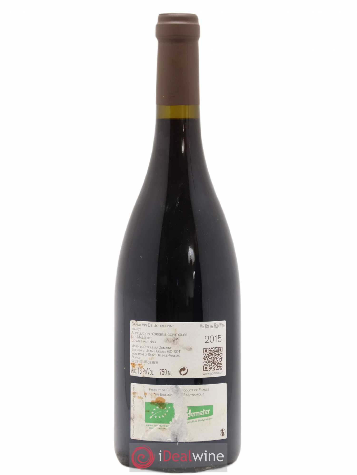 Irancy Mazelots Goisot 2015 - Posten von 1 Flasche - 1