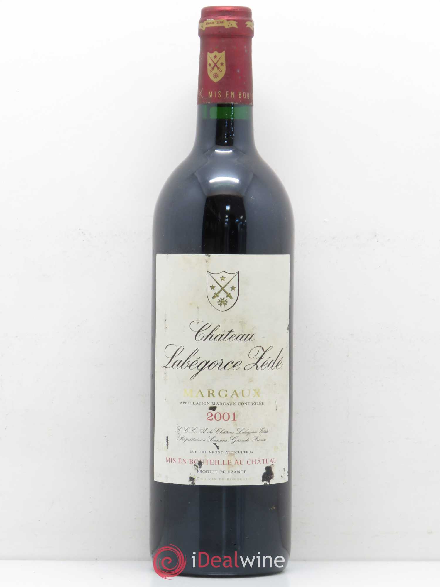 Château Labegorce Zédé Cru Bourgeois 2001 - Lot de 1 bouteille - 0