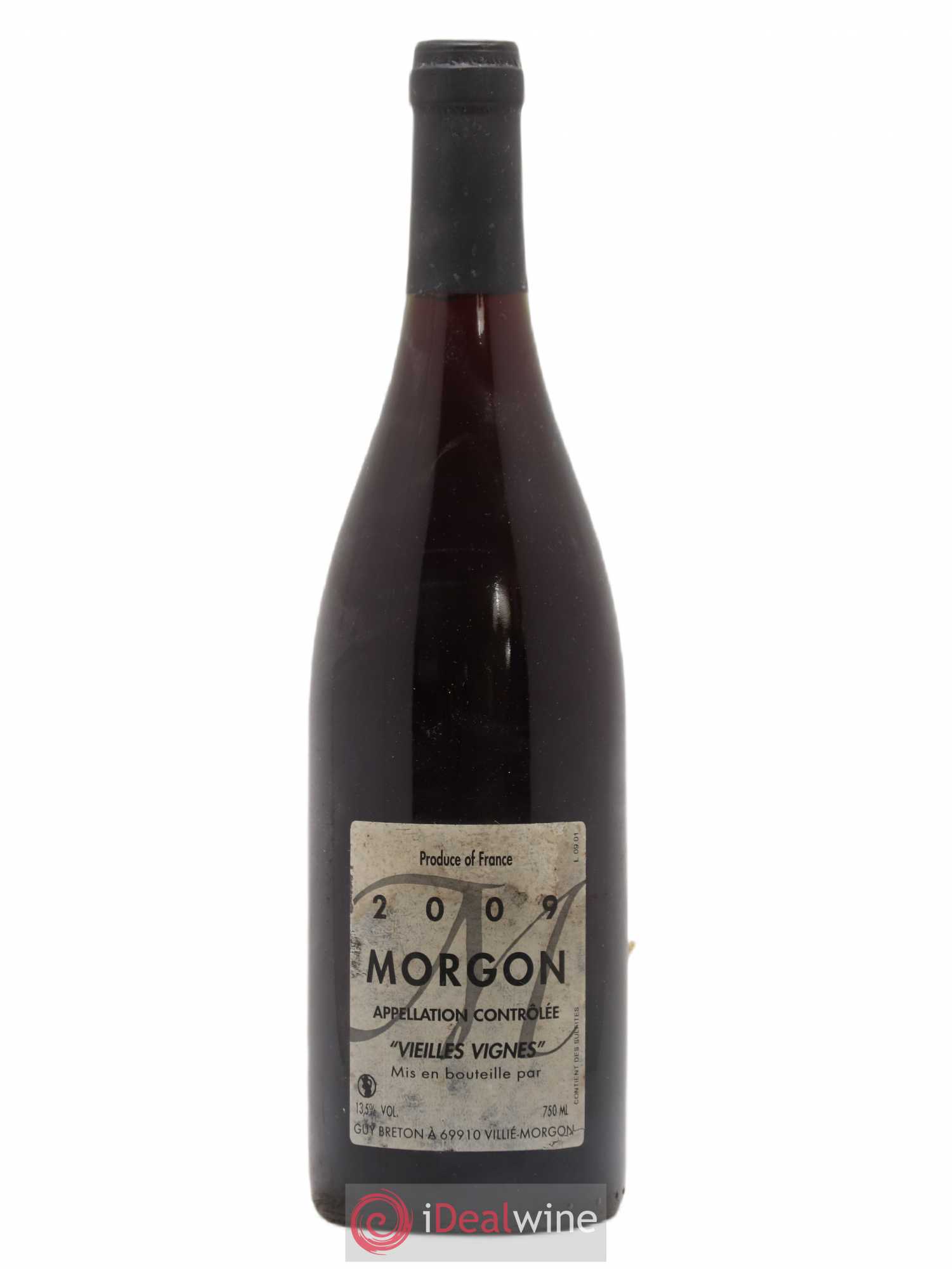 Morgon Vieilles vignes Guy Breton 2009 - Posten von 1 Flasche - 0