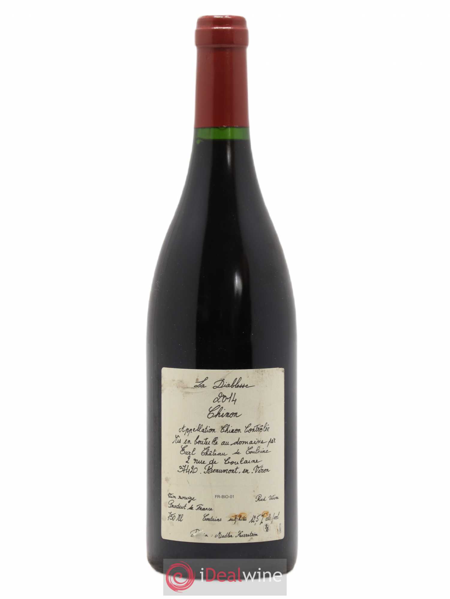 Chinon La Diablesse Château de Coulaine 2014 - Lot de 1 bouteille - 1