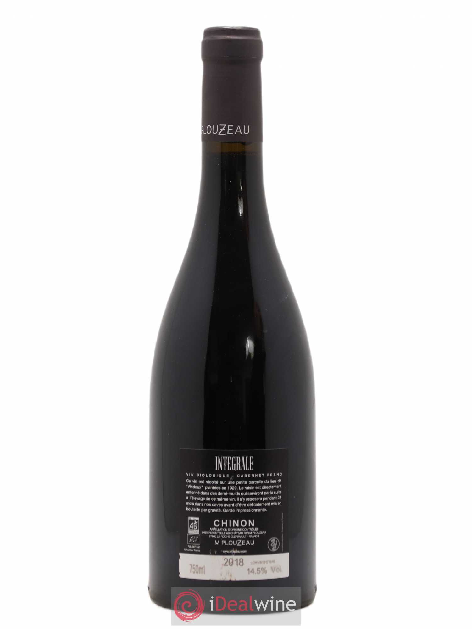 Chinon Plouzeau Integrale Vindoux (sans prix de réserve) 2018 - Lot de 1 bouteille - 1