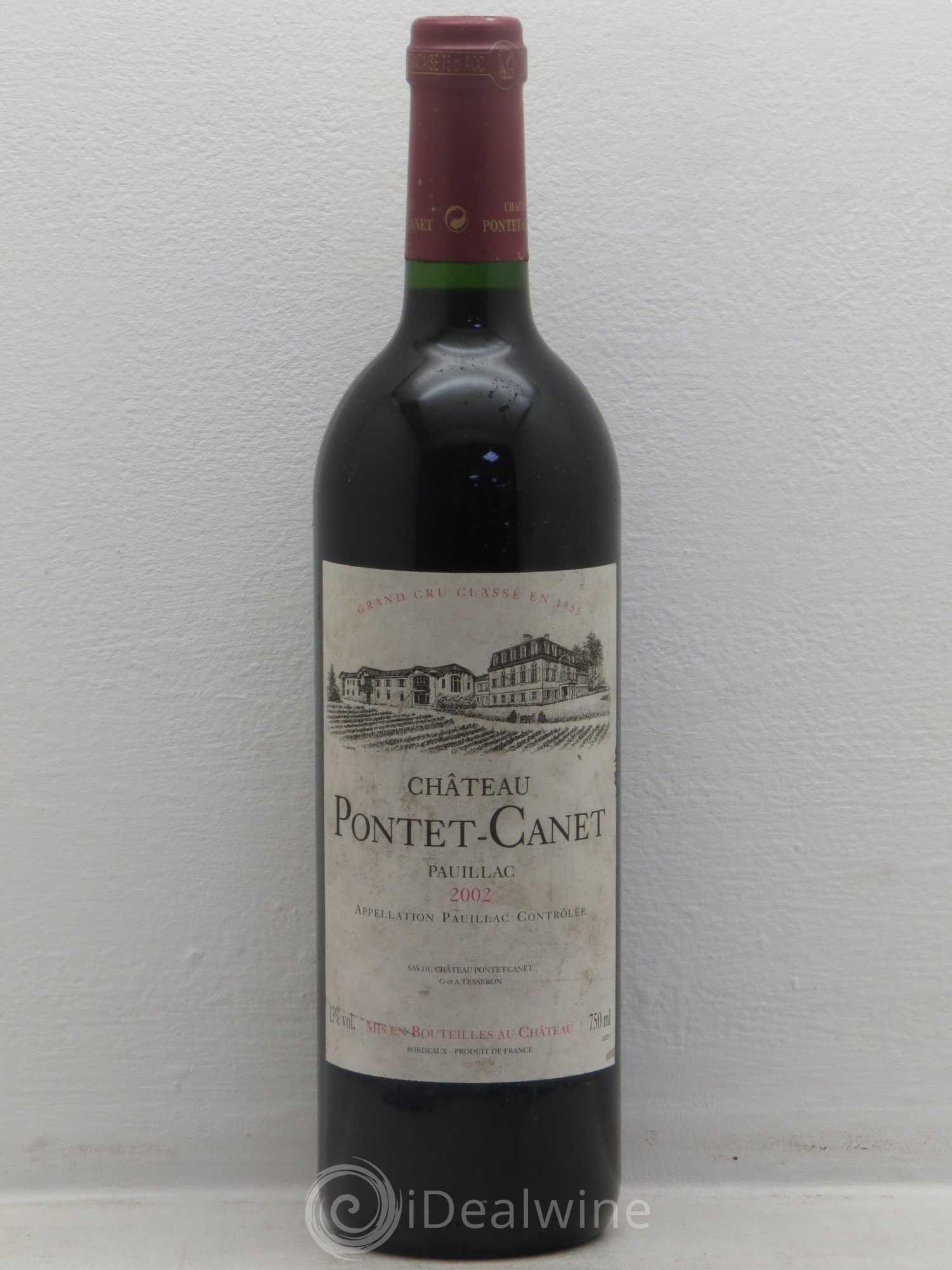 Château Pontet Canet 5ème Grand Cru Classé 2002 - Lot de 1 bouteille - 0