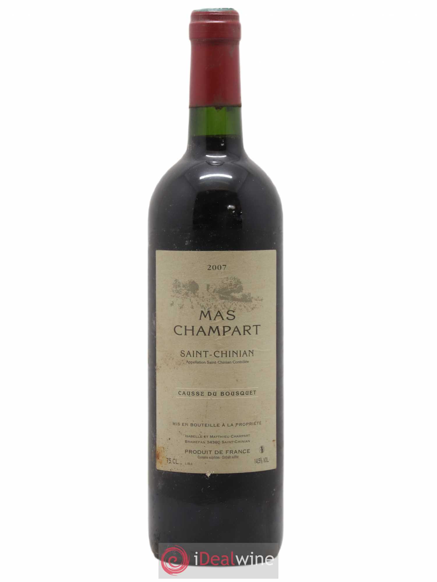 Saint-Chinian Mas Champart Causse du Bousquet Isabelle et Mathieu Champart 2007 - Lot de 1 bouteille - 0