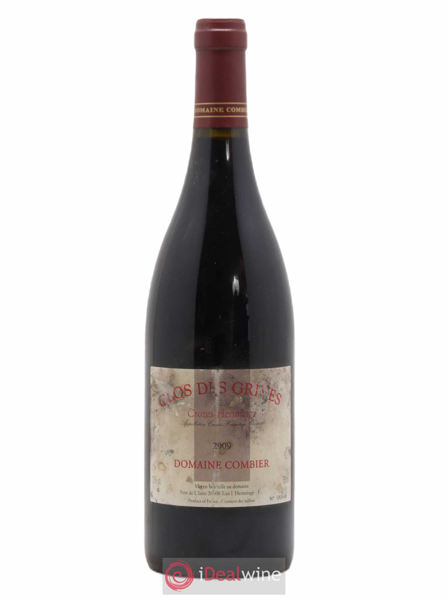 Crozes-Hermitage Clos des Grives Combier 2009 - Lot de 1 bouteille - 0