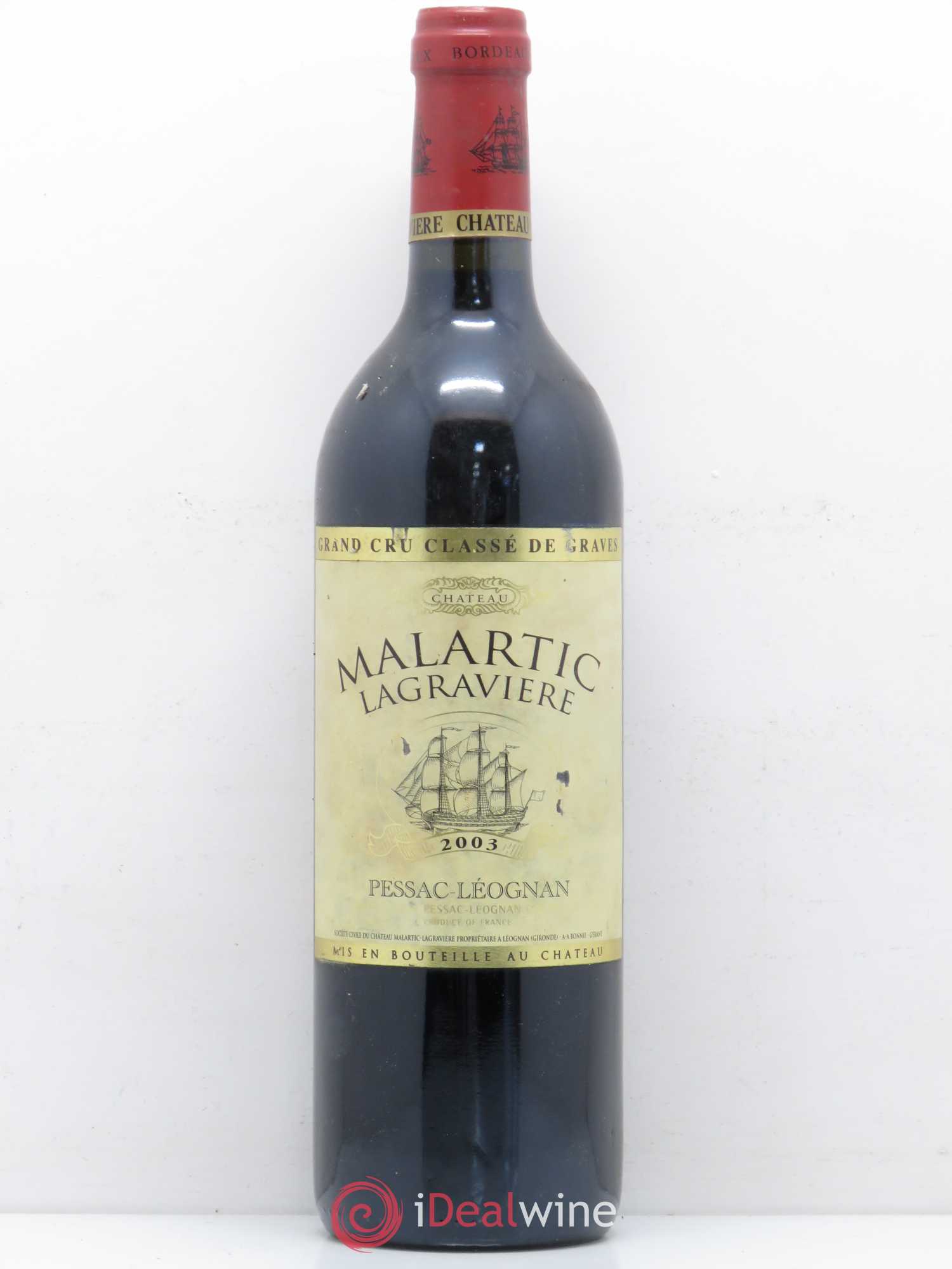 Château Malartic-Lagravière Cru Classé de Graves 2003 - Lot de 1 bouteille - 0