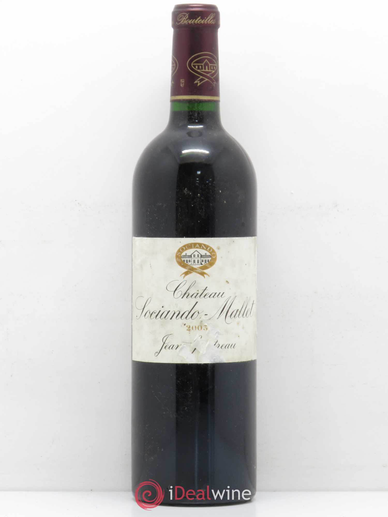 Château Sociando Mallet 2003 - Lot de 1 bouteille - 0