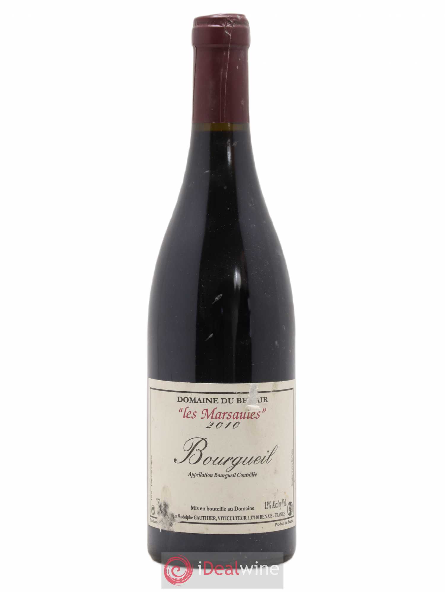 Bourgueil Marsaules Domaine du Bel Air 2010 - Lot de 1 bouteille - 0