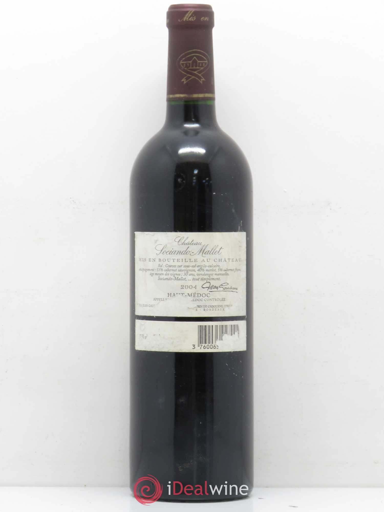 Château Sociando Mallet 2004 - Lot de 1 bouteille - 1