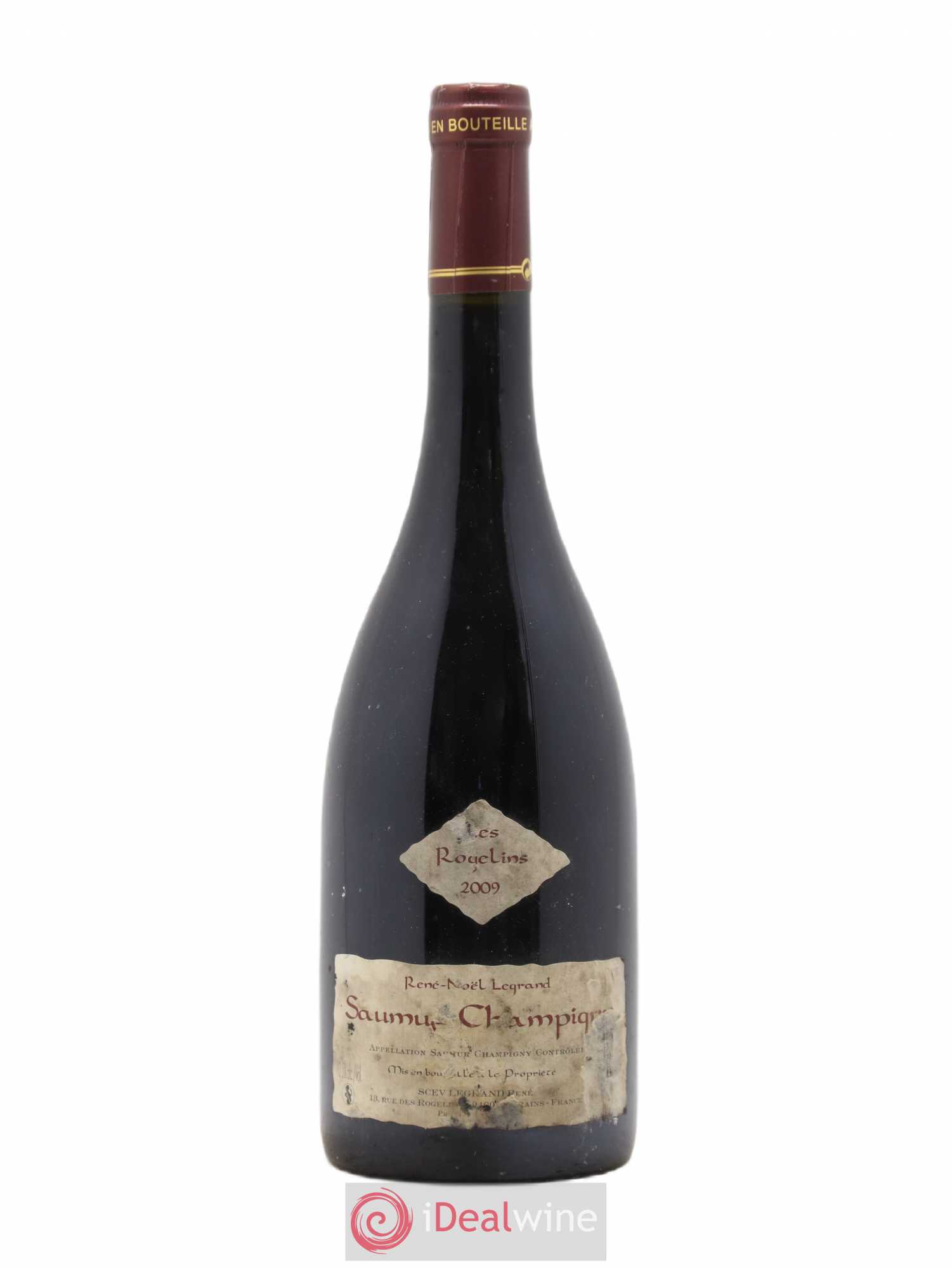 Saumur-Champigny Les Rogelins Clotilde Legrand (anciennement René-Noël Legrand) 2009 - Lot de 1 bouteille - 0