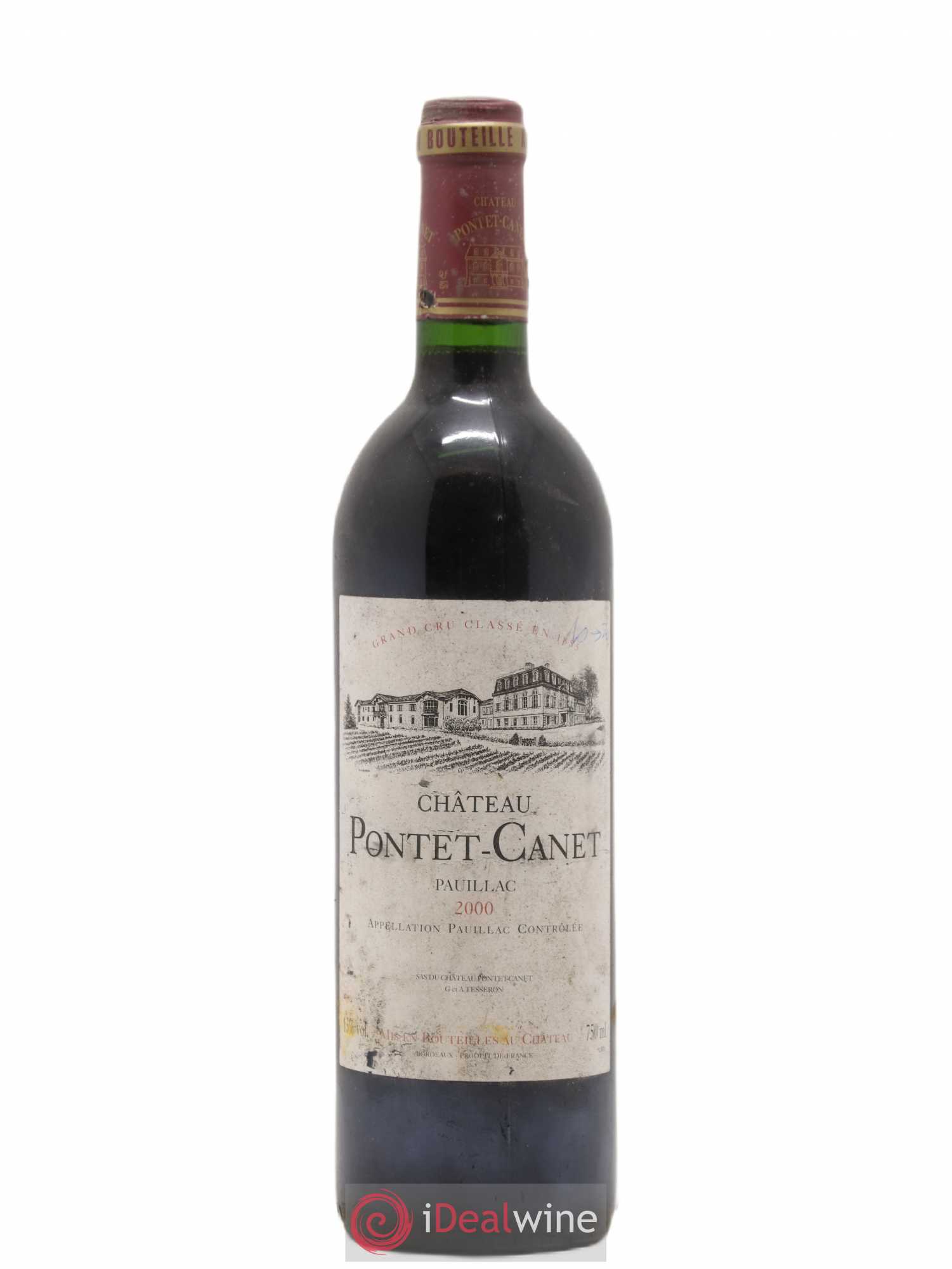 Château Pontet Canet 5ème Grand Cru Classé 2000 - Lot de 1 bouteille - 0