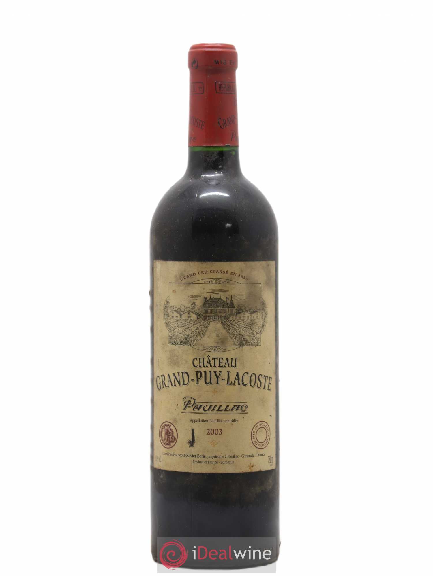 Château Grand Puy Lacoste 5ème Grand Cru Classé 2003 - Lot de 1 bouteille - 0
