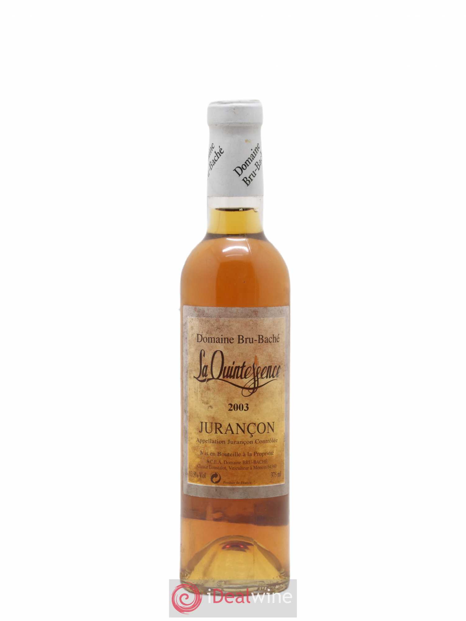 Jurançon Bru Baché Quintessence 2003 - Posten von 1 Demi-Flasche - 0