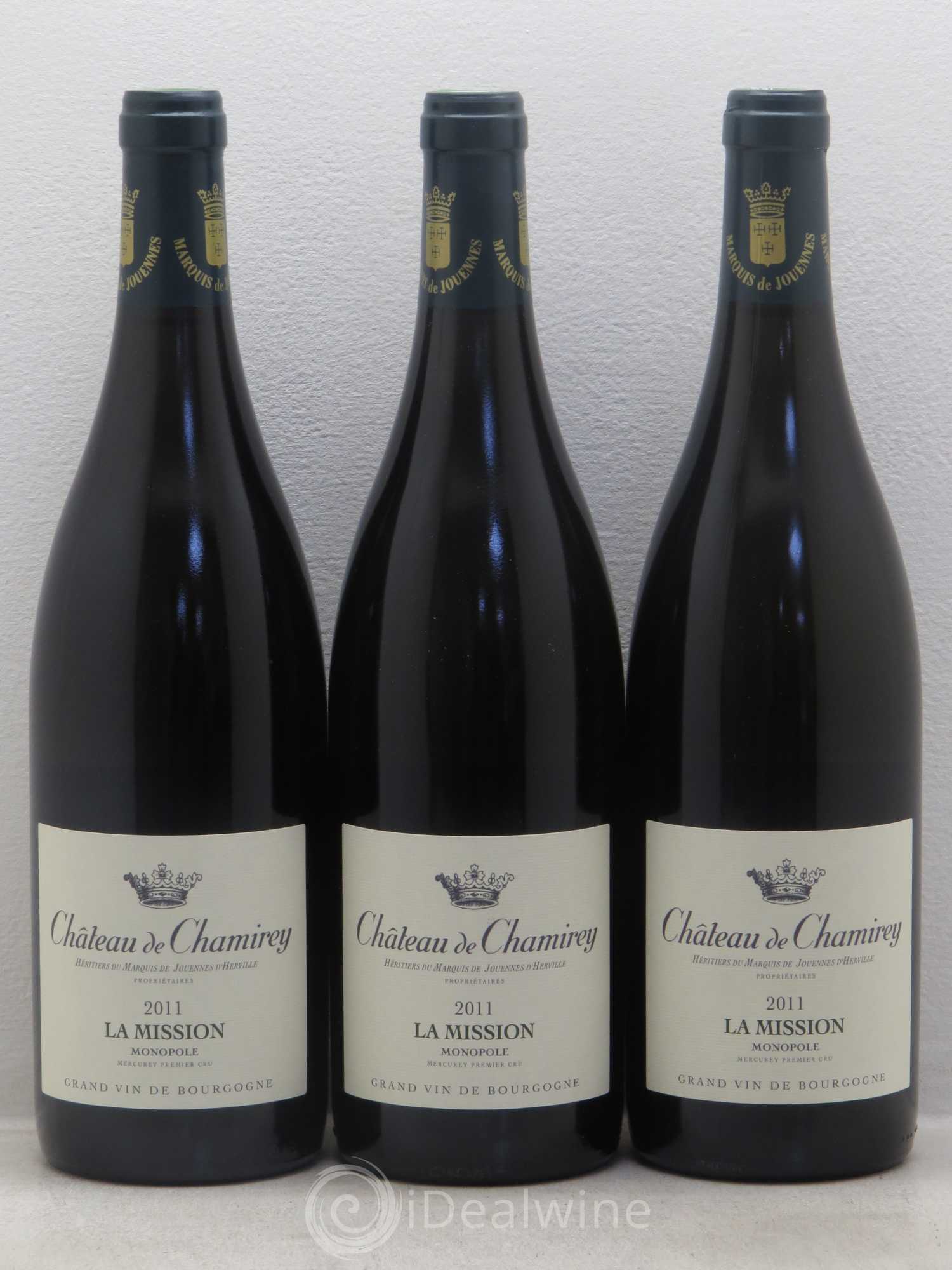 Mercurey 1er Cru La Mission - Monopole - Château de Chamirey 2011 - Posten von 6 Flaschen - 2