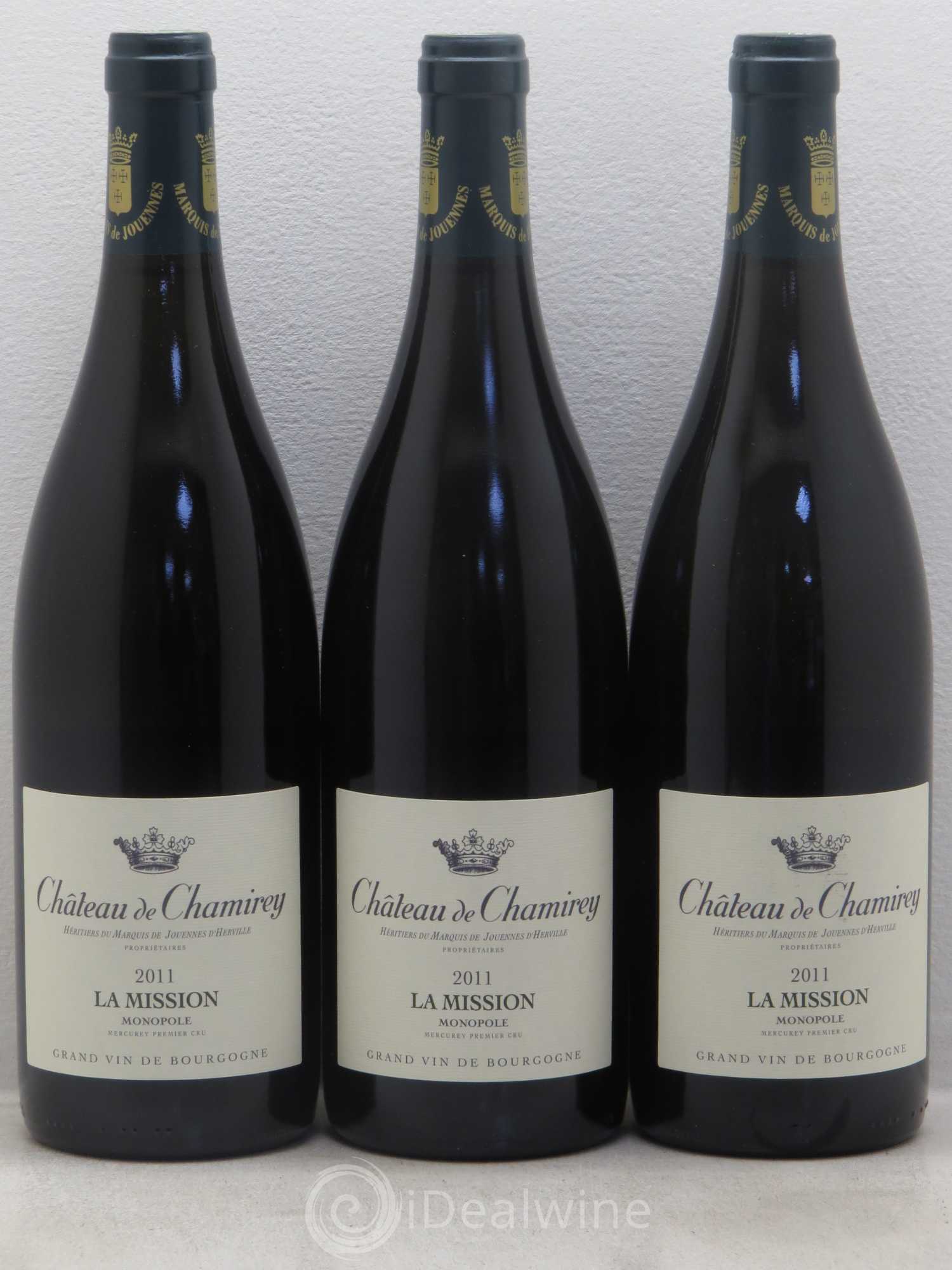 Mercurey 1er Cru La Mission - Monopole - Château de Chamirey 2011 - Posten von 3 Flaschen - 0