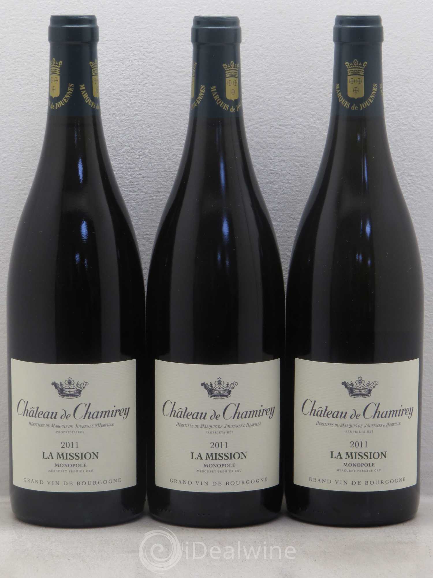 Mercurey 1er Cru La Mission - Monopole - Château de Chamirey 2011 - Posten von 3 Flaschen - 0
