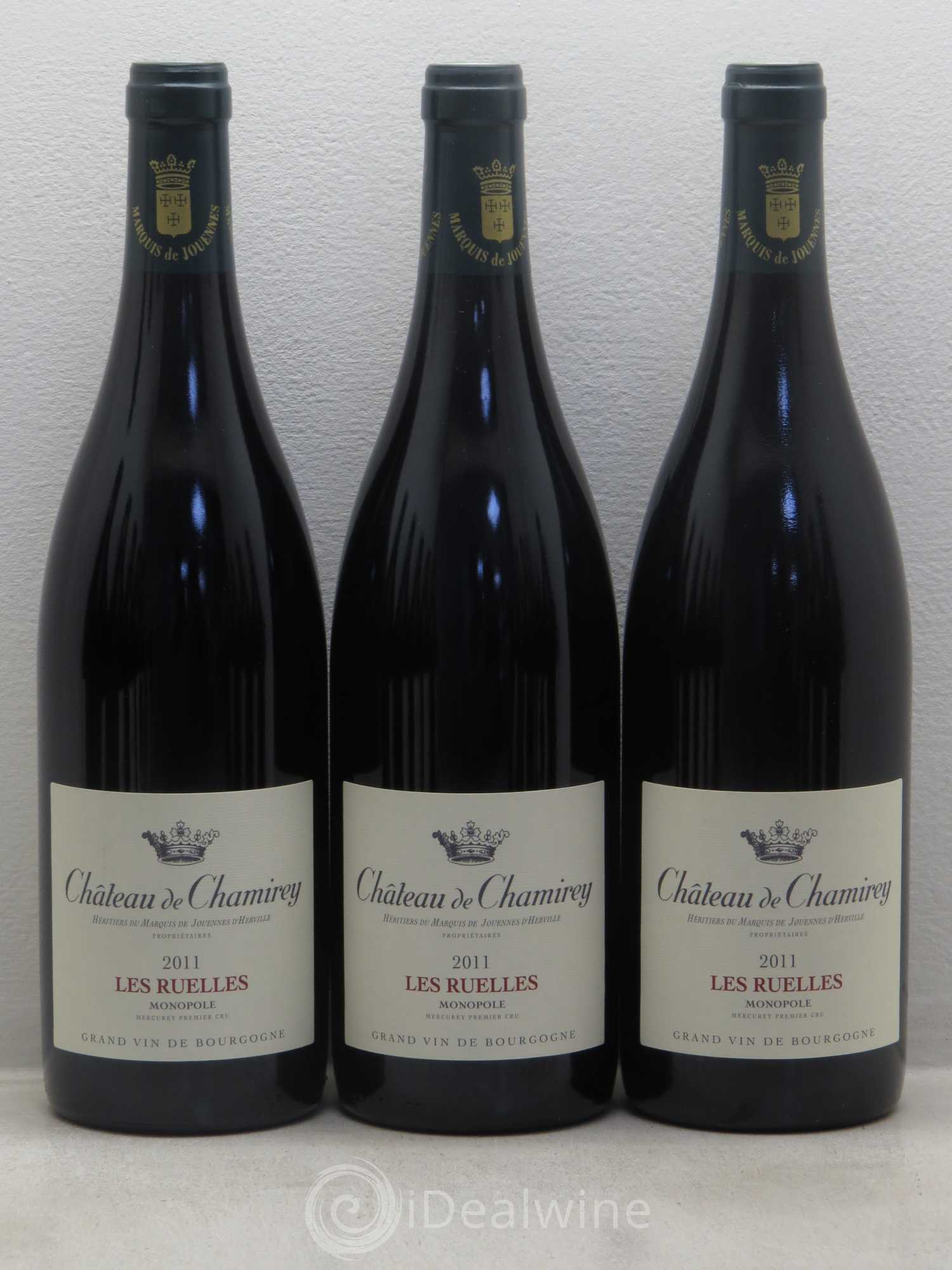 Mercurey 1er Cru Les Ruelles - Monopole - Château de Chamirey 2011 - Posten von 12 Flaschen - 1