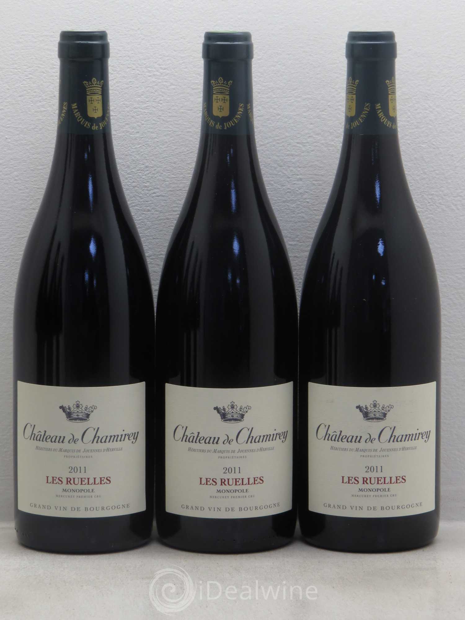 Mercurey 1er Cru Les Ruelles - Monopole - Château de Chamirey 2011 - Posten von 12 Flaschen - 3