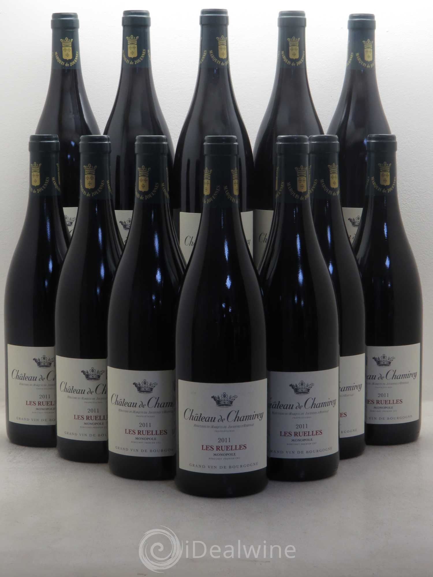 Mercurey 1er Cru Les Ruelles - Monopole - Château de Chamirey 2011 - Posten von 12 Flaschen - 0