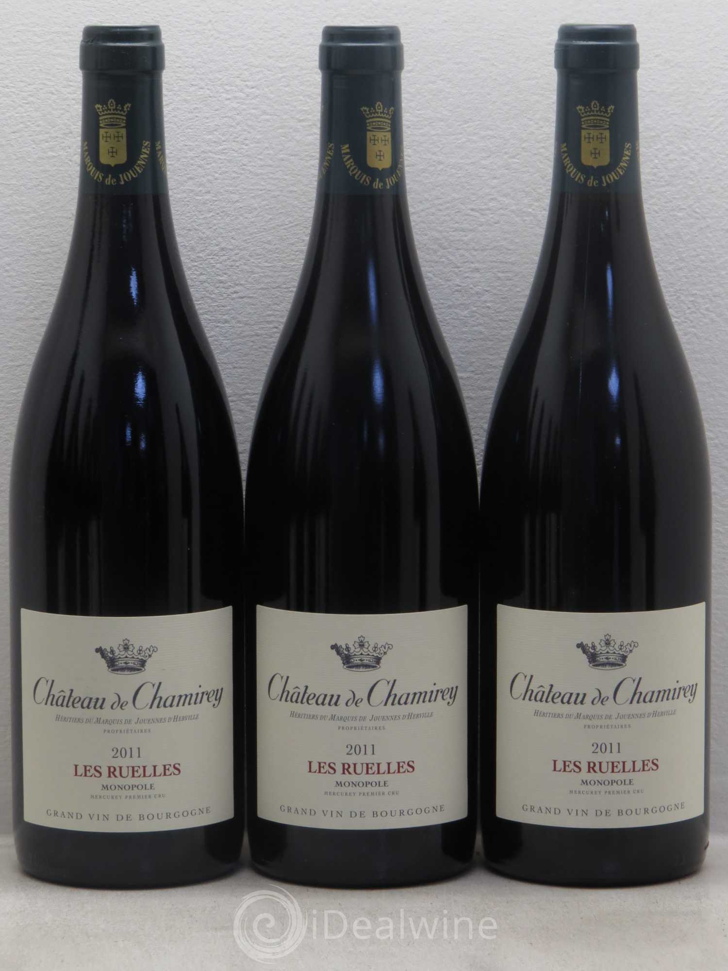 Mercurey 1er Cru Les Ruelles - Monopole - Château de Chamirey 2011 - Posten von 12 Flaschen - 2