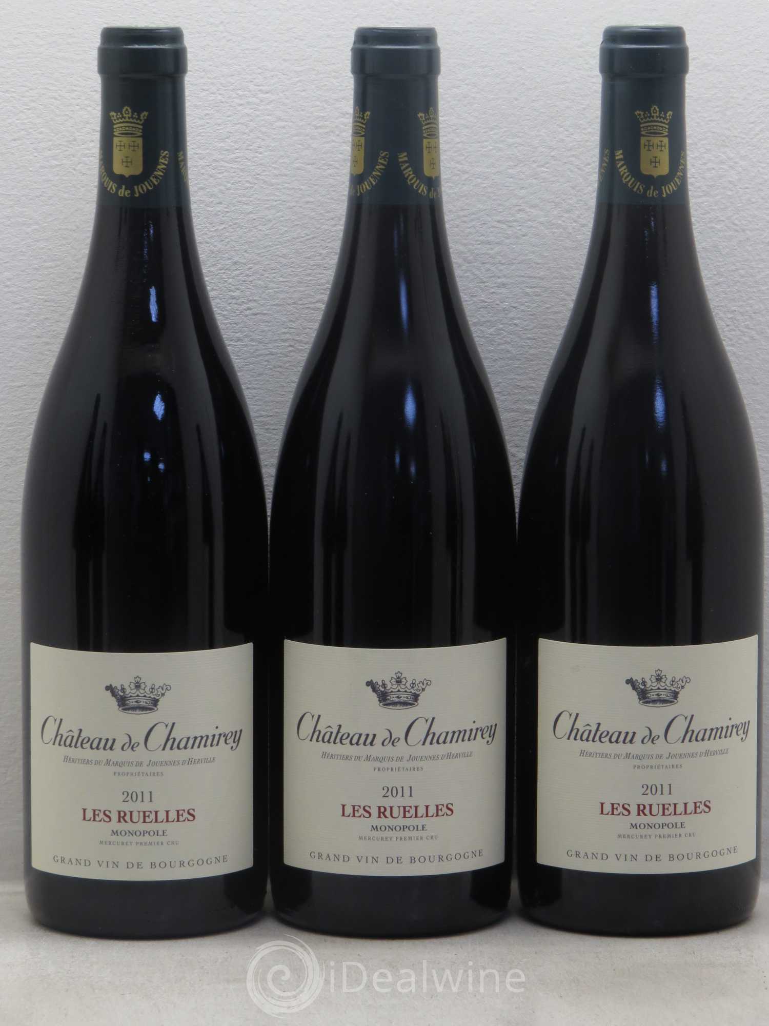 Mercurey 1er Cru Les Ruelles - Monopole - Château de Chamirey 2011 - Posten von 12 Flaschen - 3