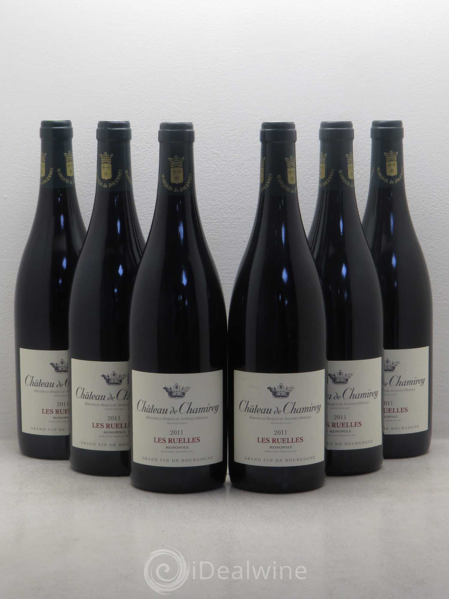 Mercurey 1er Cru Les Ruelles - Monopole - Château de Chamirey 2011 - Posten von 6 Flaschen - 0