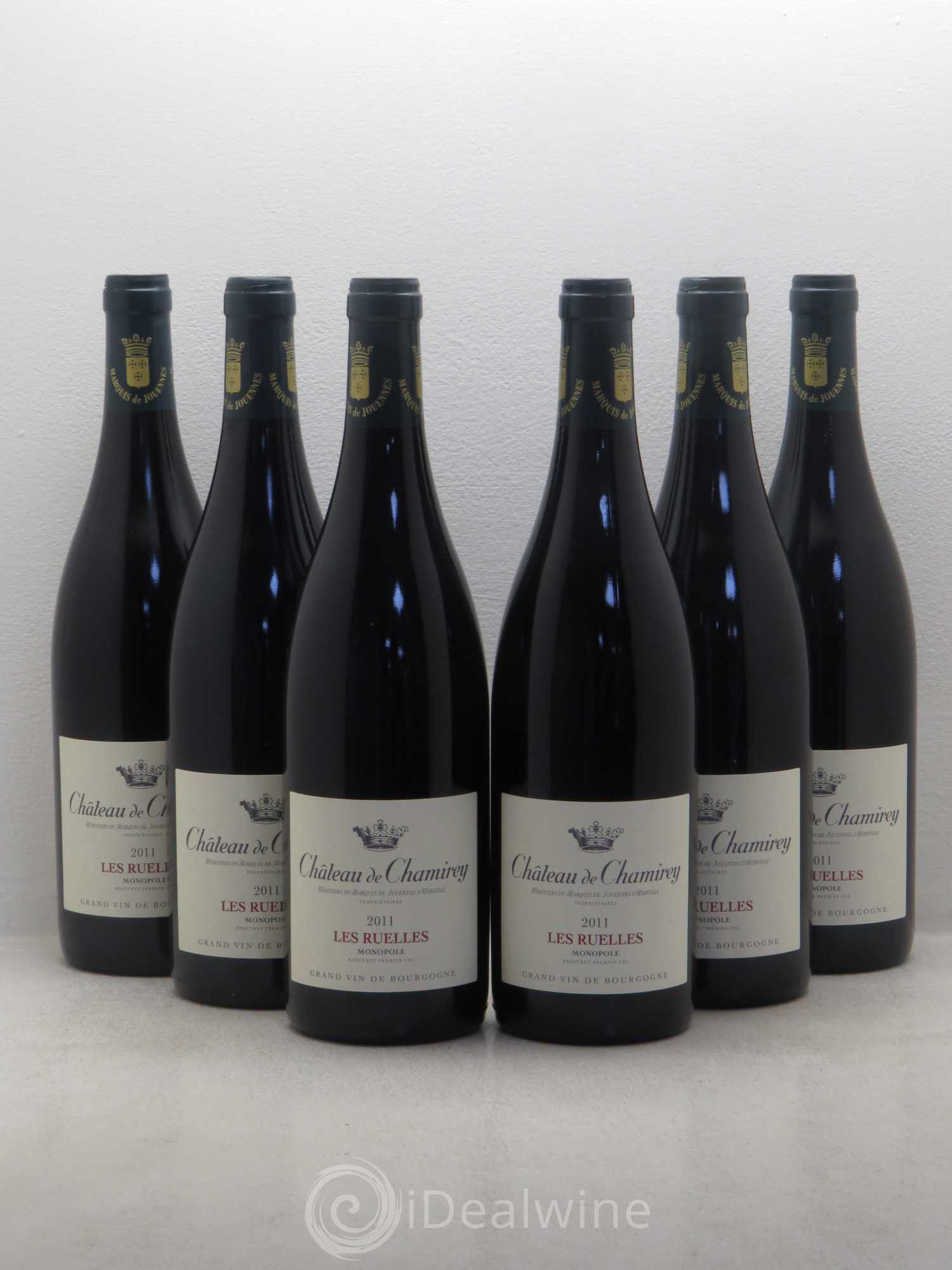 Mercurey 1er Cru Les Ruelles - Monopole - Château de Chamirey 2011 - Posten von 6 Flaschen - 0