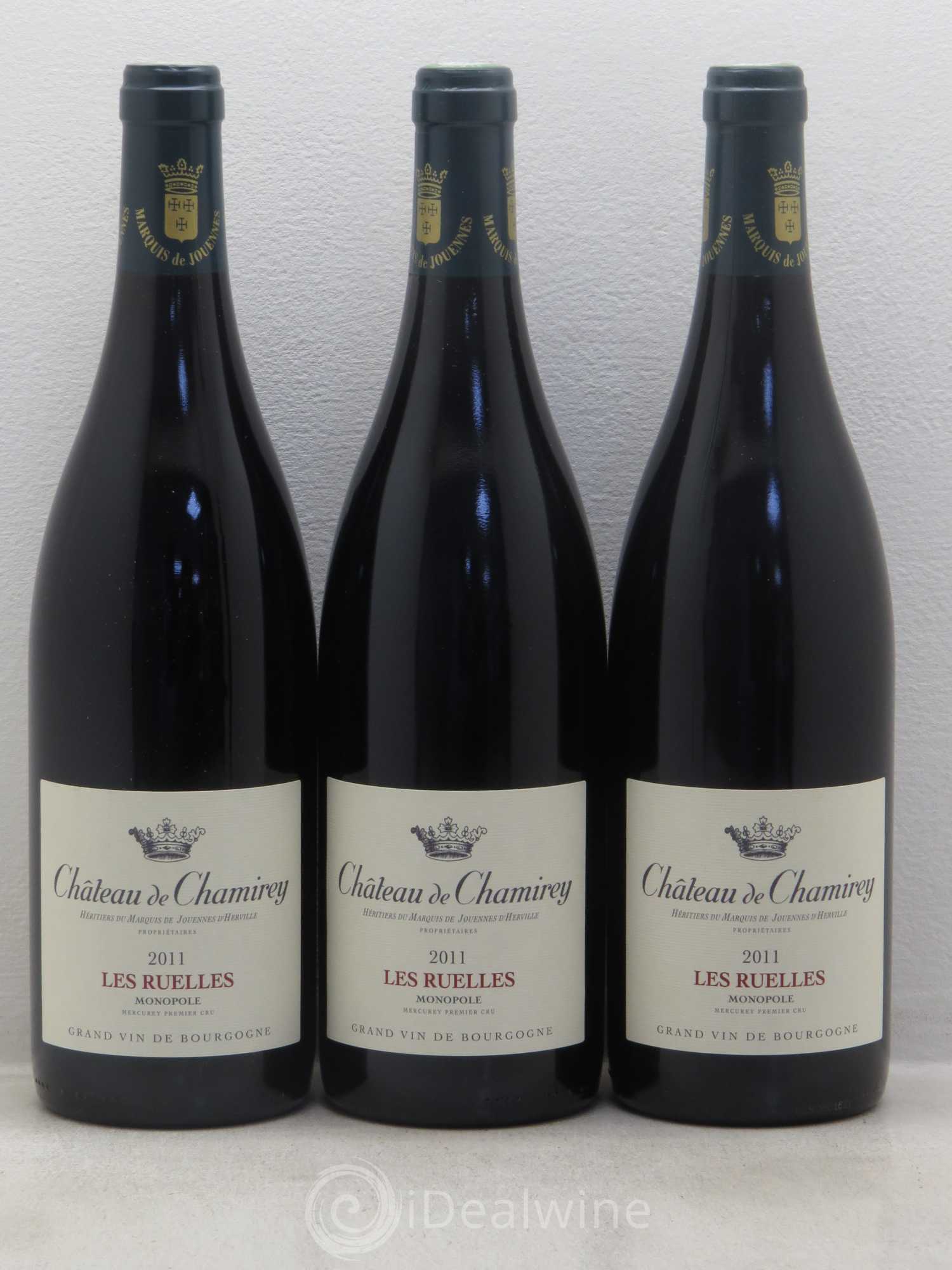 Mercurey 1er Cru Les Ruelles - Monopole - Château de Chamirey 2011 - Posten von 3 Flaschen - 0
