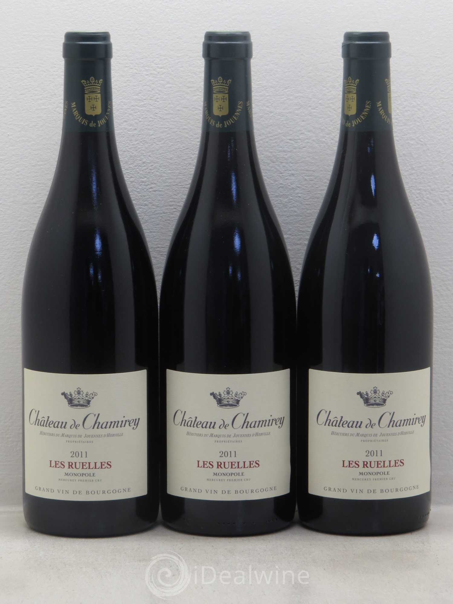 Mercurey 1er Cru Les Ruelles - Monopole - Château de Chamirey 2011 - Posten von 3 Flaschen - 0