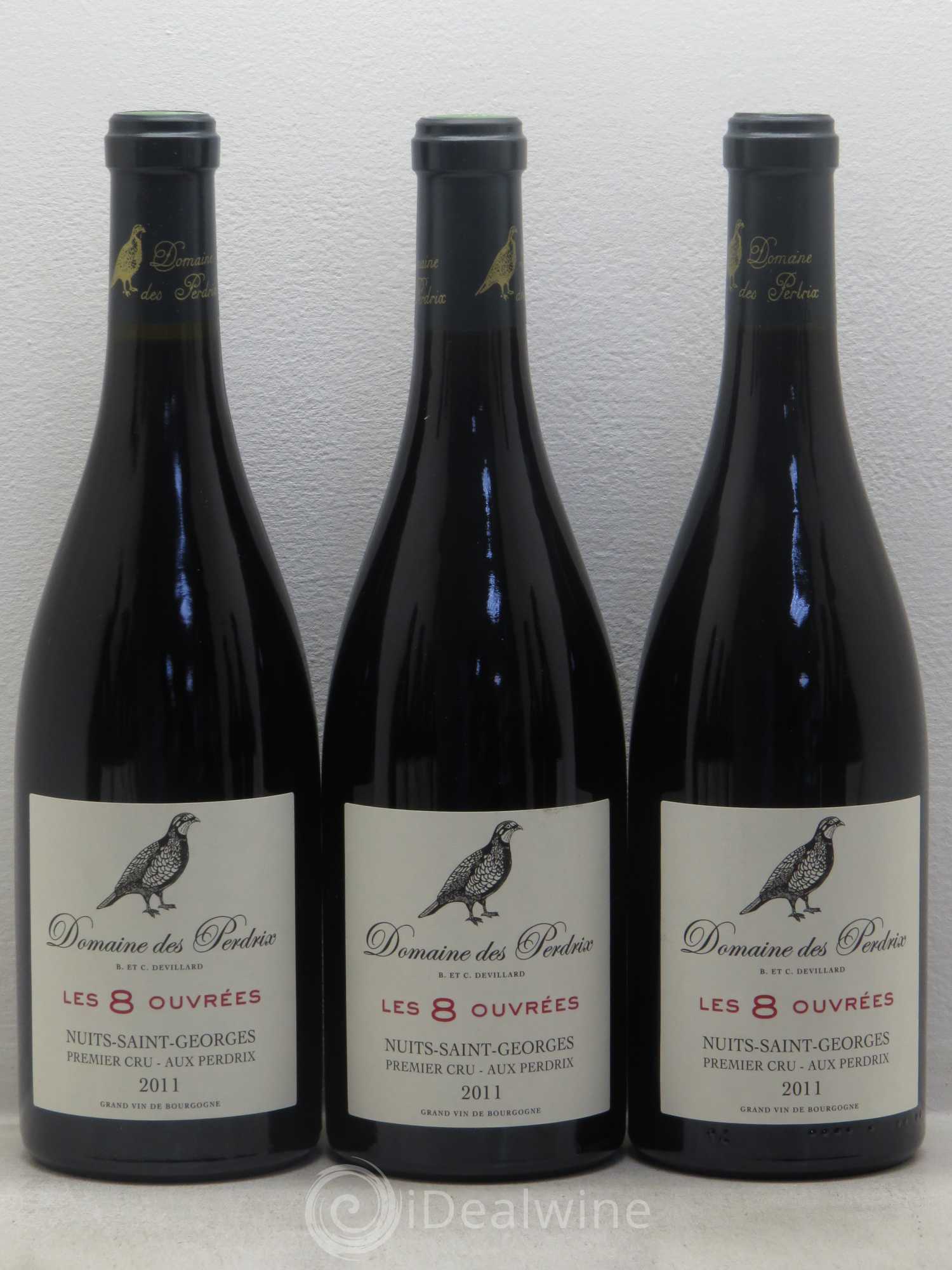 Nuits-Saint-Georges 1er Cru Les 8 Ouvrées - Domaine de Perdrix 2011 - Posten von 12 Flaschen - 2