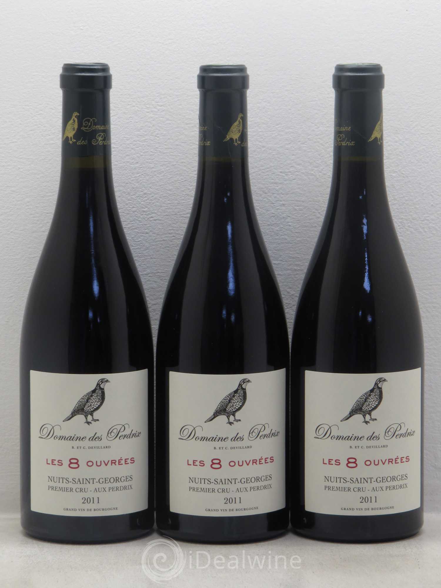 Nuits-Saint-Georges 1er Cru Les 8 Ouvrées - Domaine de Perdrix 2011 - Posten von 3 Flaschen - 0