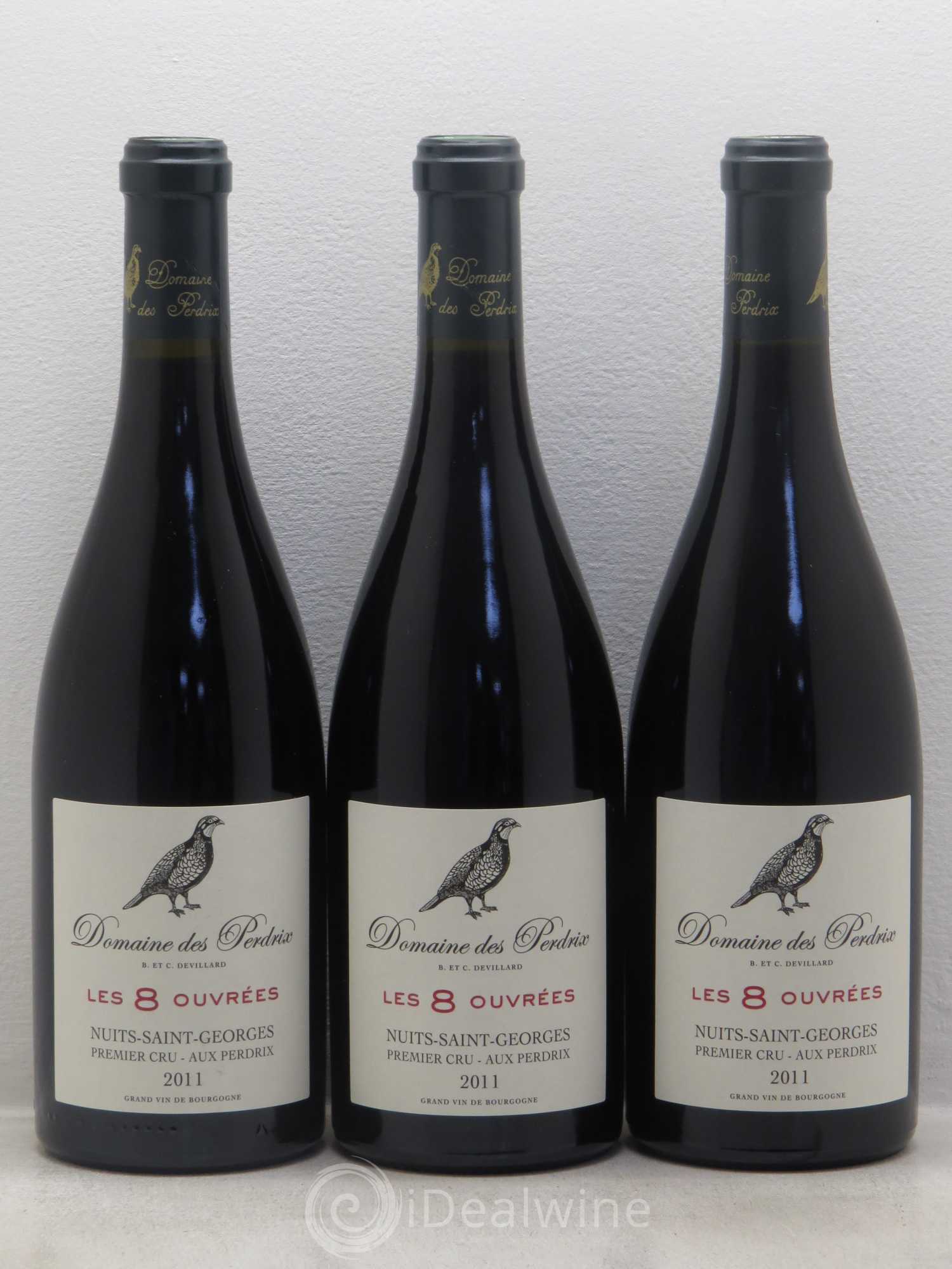 Nuits-Saint-Georges 1er Cru Les 8 Ouvrées - Domaine de Perdrix 2011 - Posten von 3 Flaschen - 0