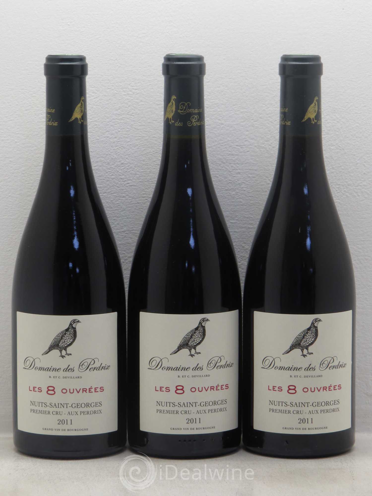 Nuits-Saint-Georges 1er Cru Les 8 Ouvrées - Domaine de Perdrix 2011 - Posten von 3 Flaschen - 0