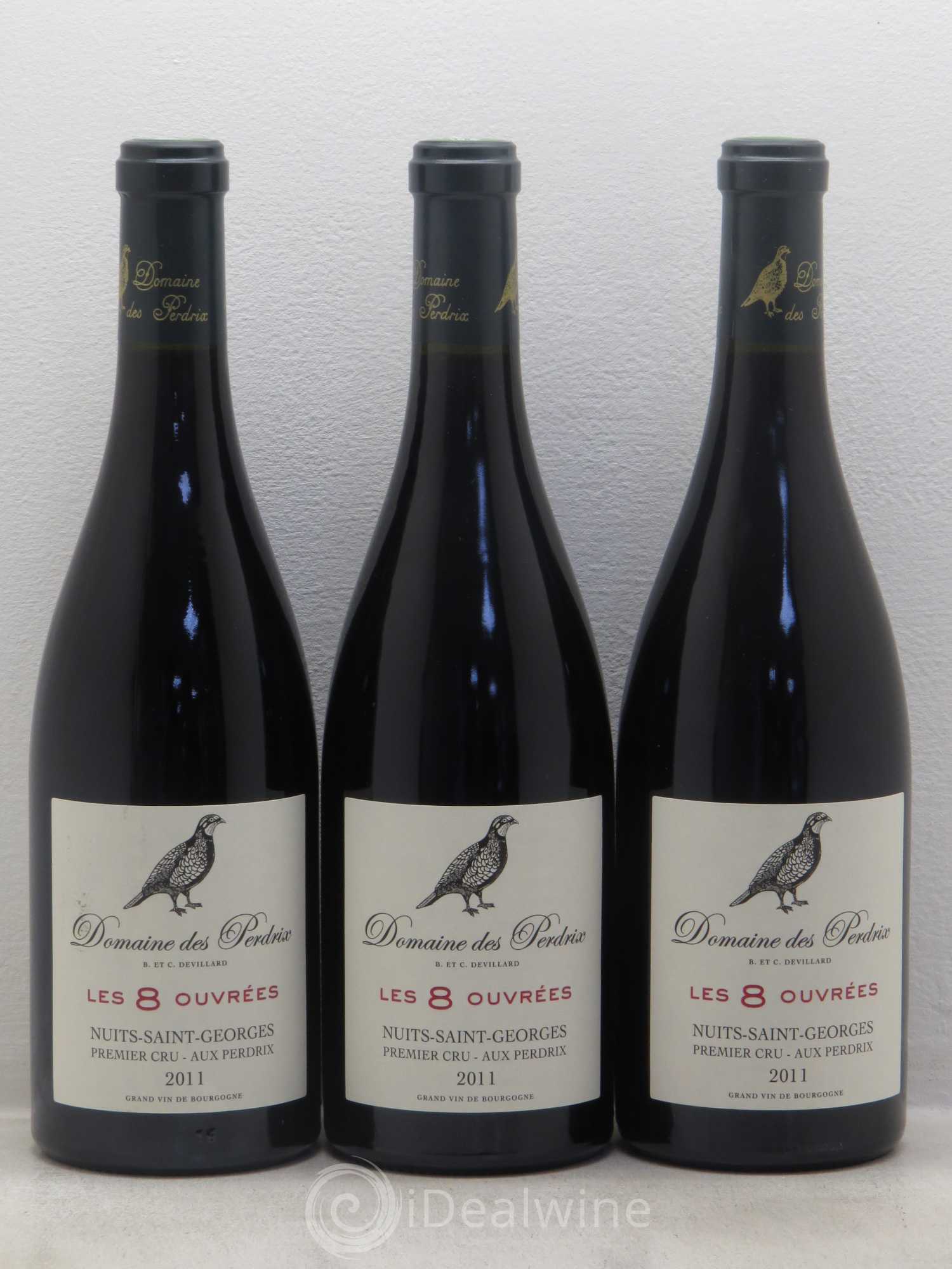 Nuits-Saint-Georges 1er Cru Les 8 Ouvrées - Domaine de Perdrix 2011 - Posten von 3 Flaschen - 0