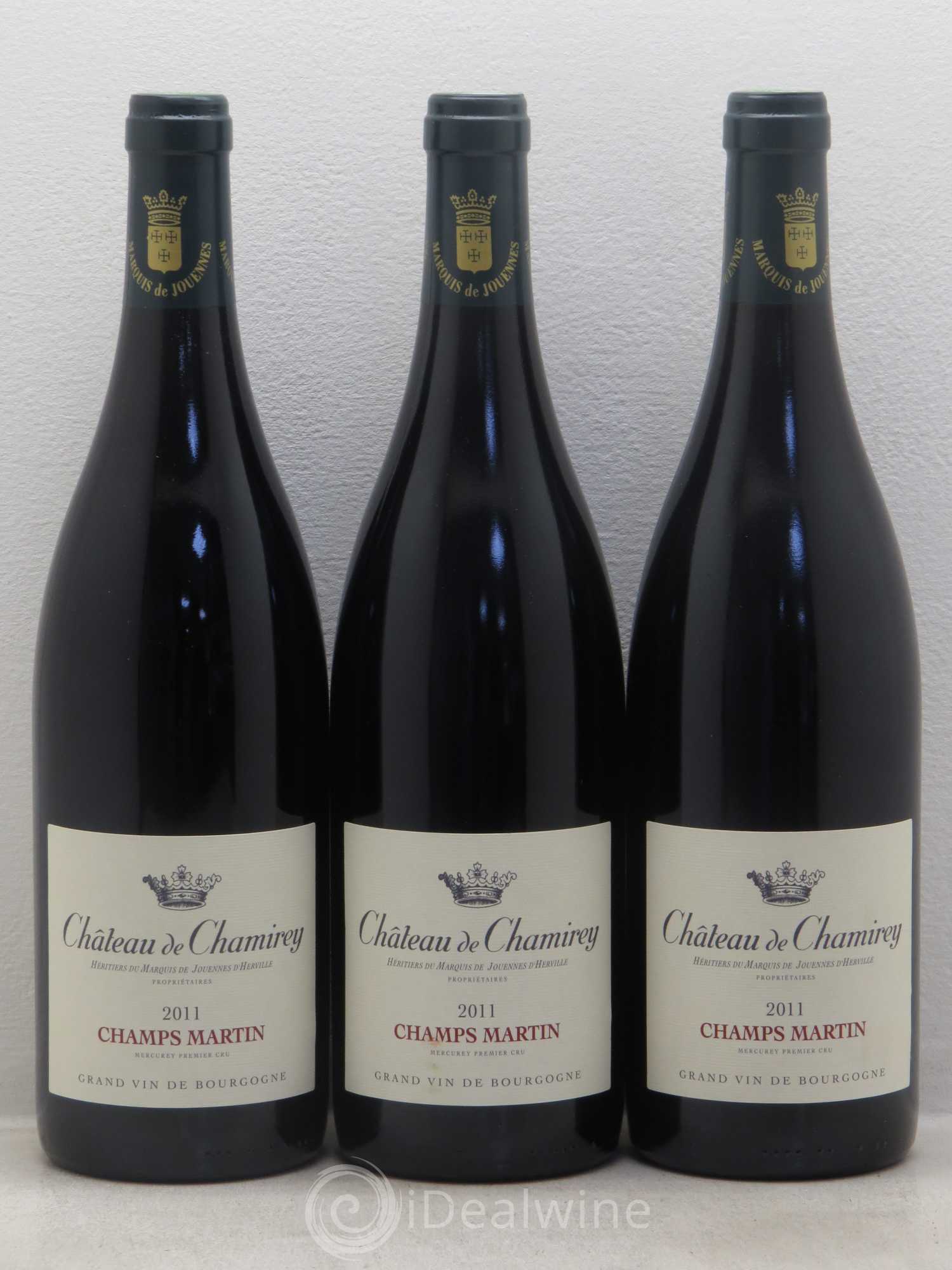 Mercurey 1er Cru Champs Martin Château de Chamirey 2011 - Lot de 3 bouteilles - 0