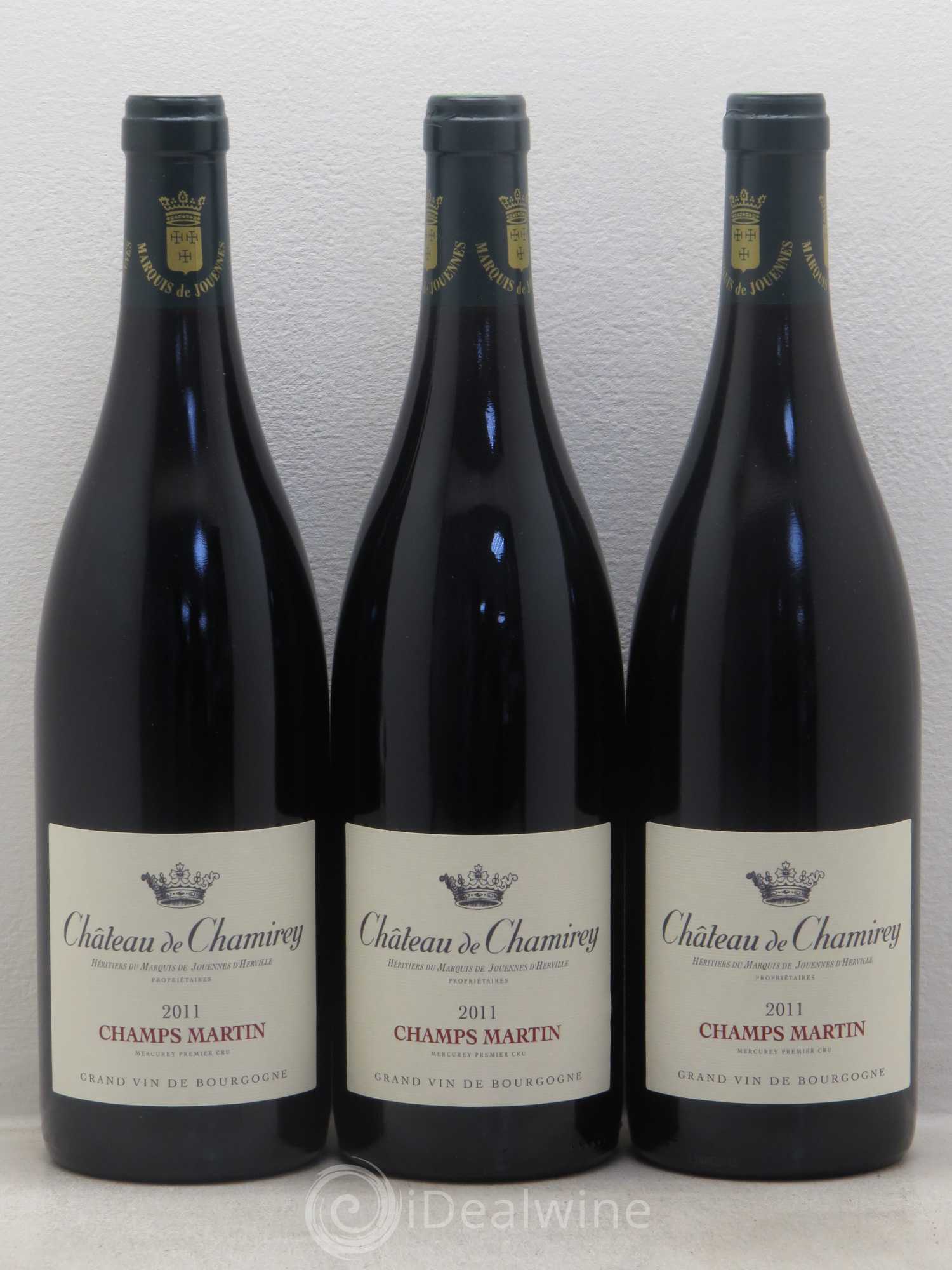 Mercurey 1er Cru Champs Martin Château de Chamirey 2011 - Lot de 3 bouteilles - 0