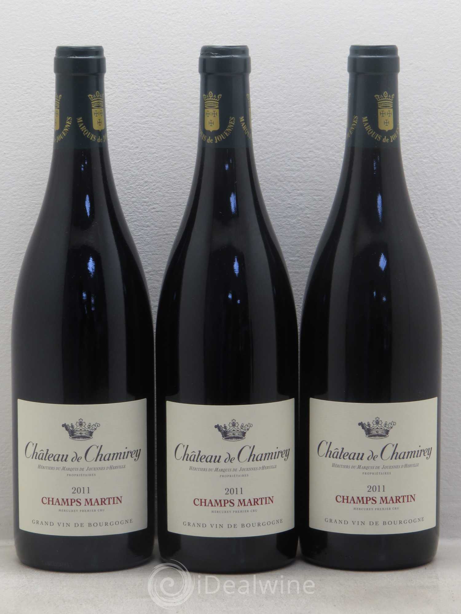 Mercurey 1er Cru Champs Martin Château de Chamirey 2011 - Lot de 3 bouteilles - 0