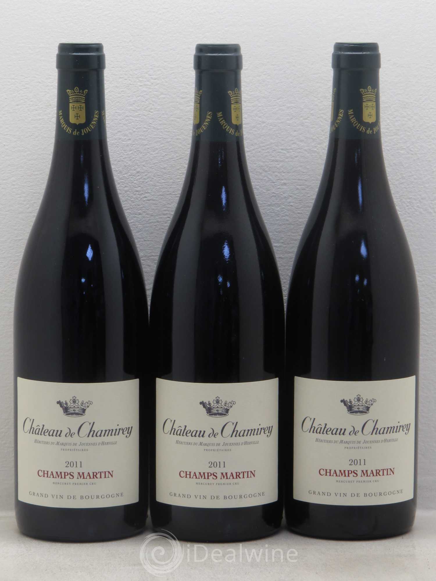 Mercurey 1er Cru Champs Martin Château de Chamirey 2011 - Lot de 3 bouteilles - 0
