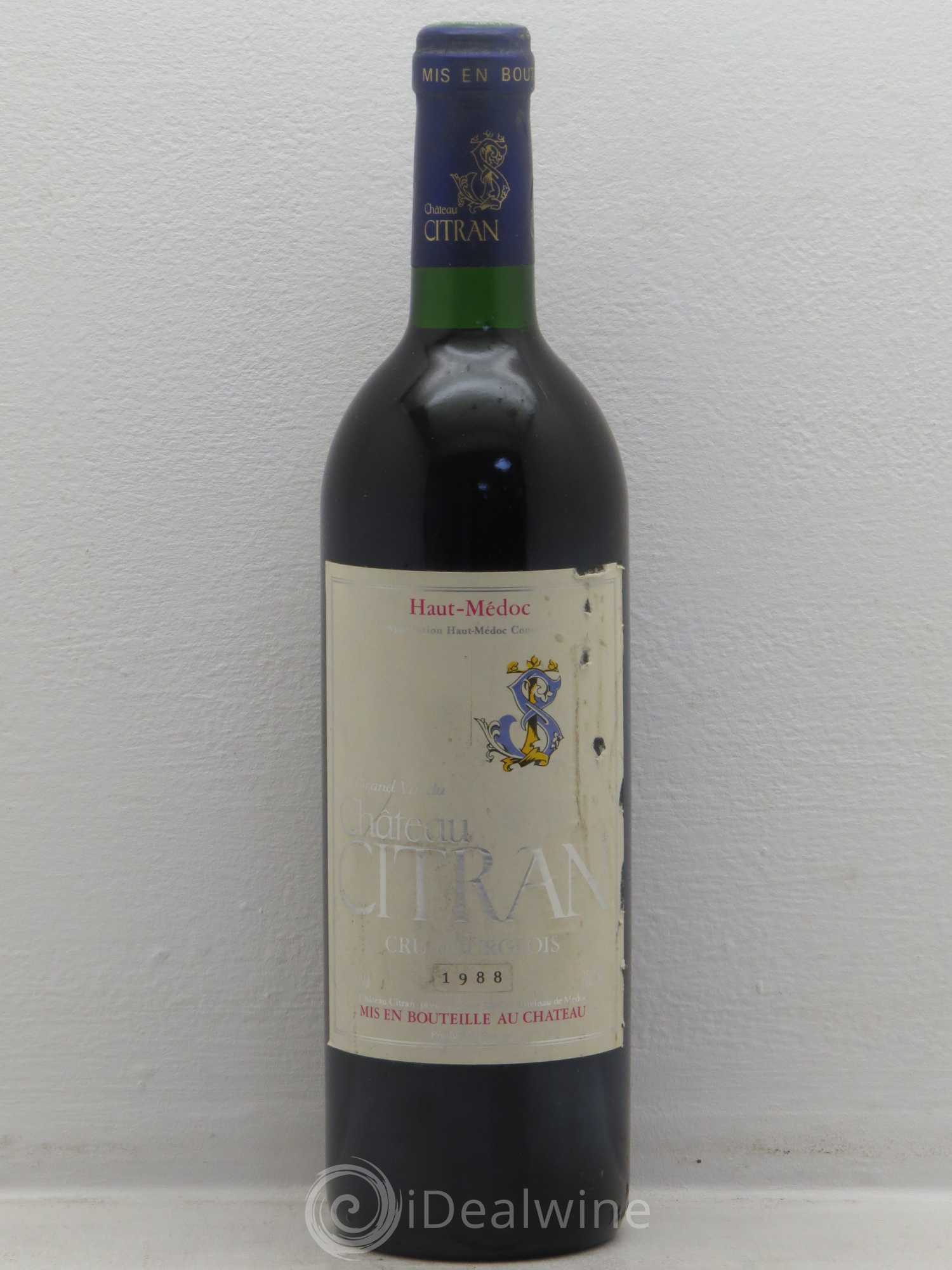 Château Citran Cru Bourgeois 1988 - Lot de 1 bouteille - 0