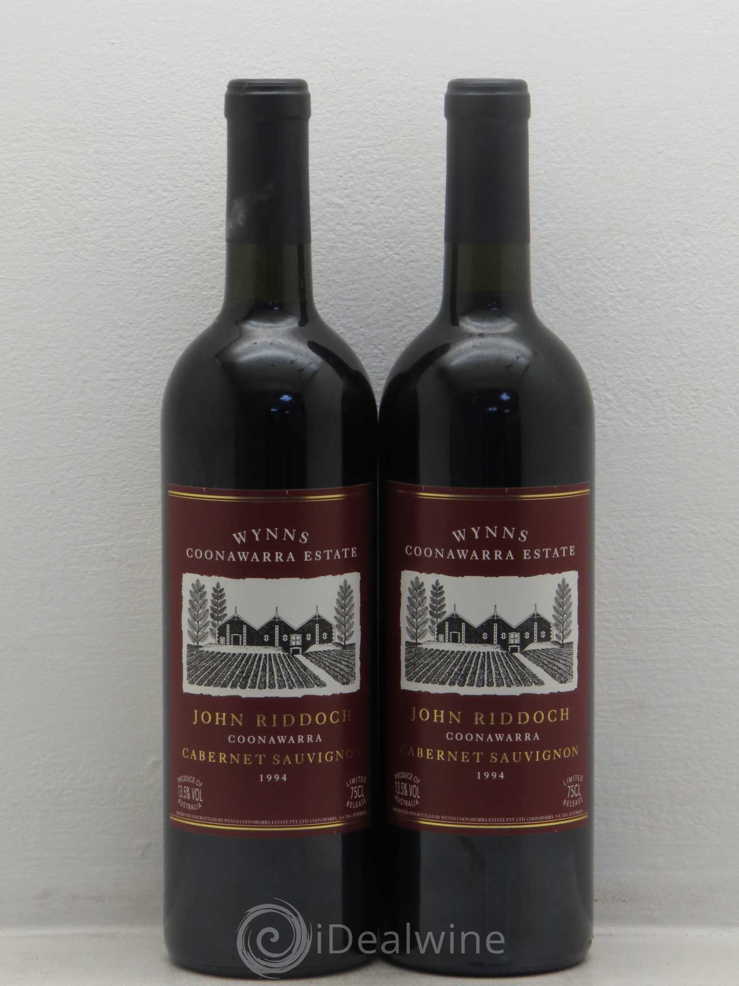 Australie Wynns Coonawarra Estate John Riddoch (Cabernet Sauvignon) 1994 - Posten von 2 Flaschen - 0