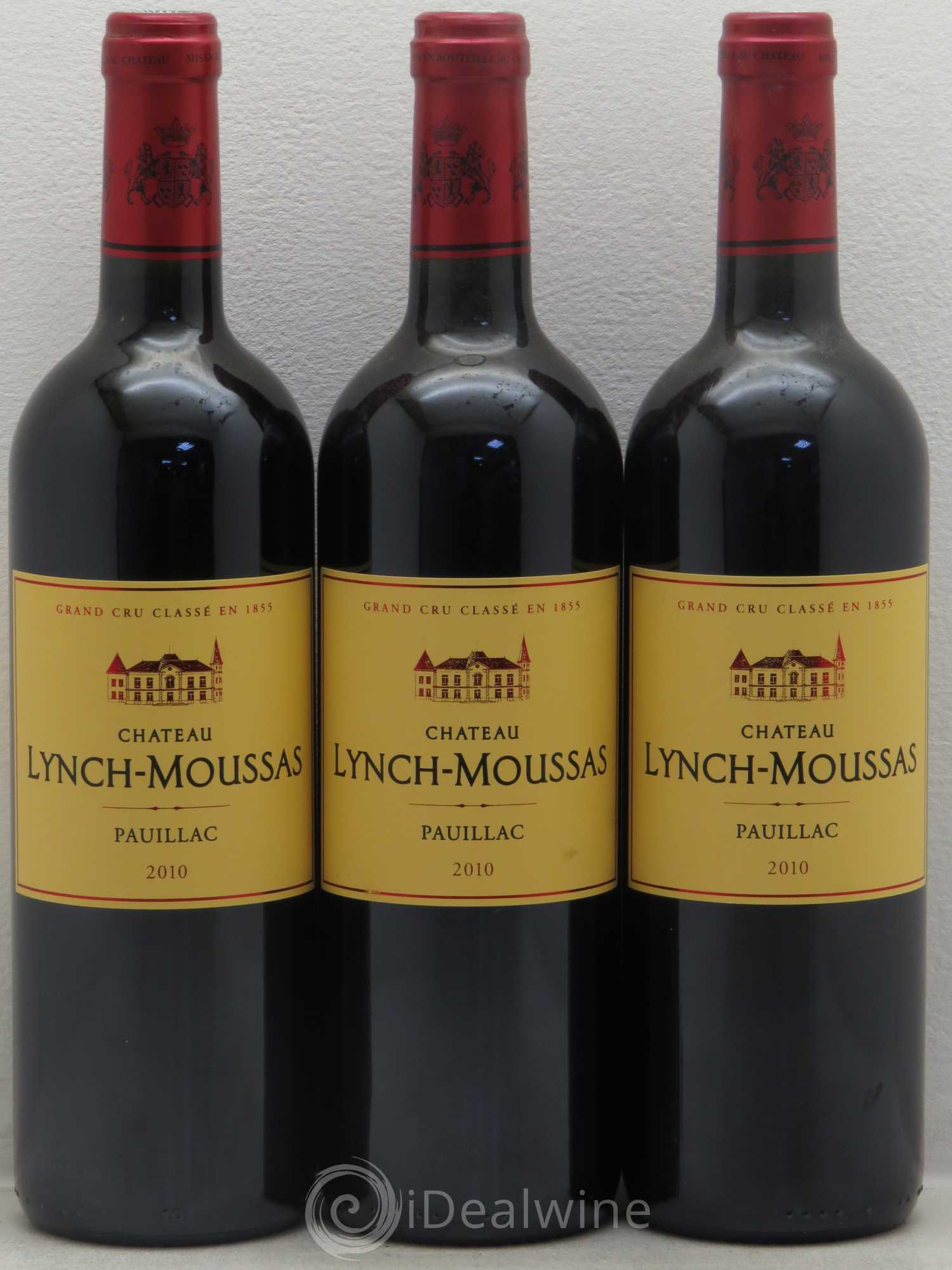 Château Lynch Moussas 5ème Grand Cru Classé 2010 - Lot de 3 bouteilles - 0