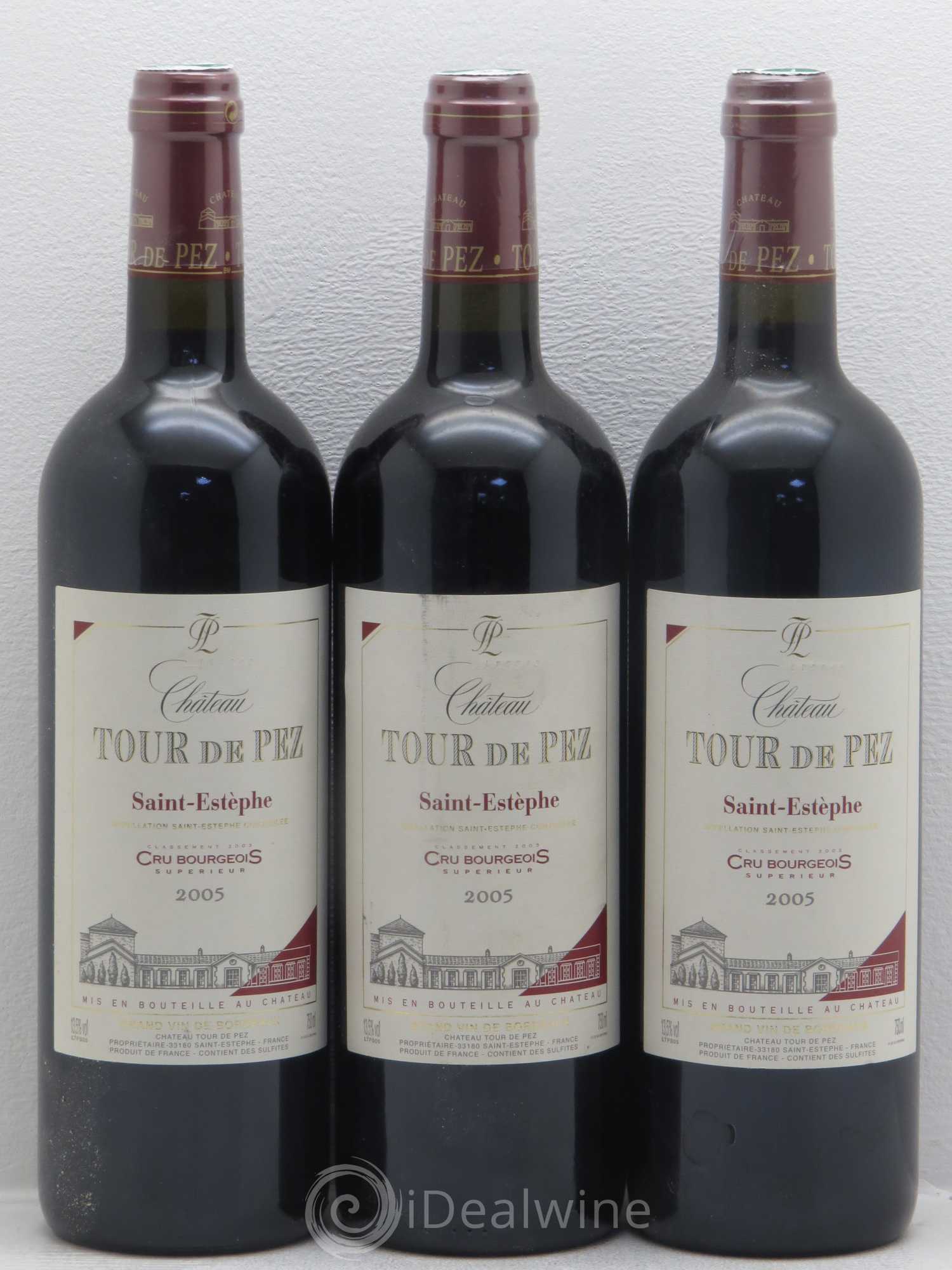 Château Tour de Pez Cru Bourgeois Cru bourgeois supérieur 2005 - Posten von 3 Flaschen - 0