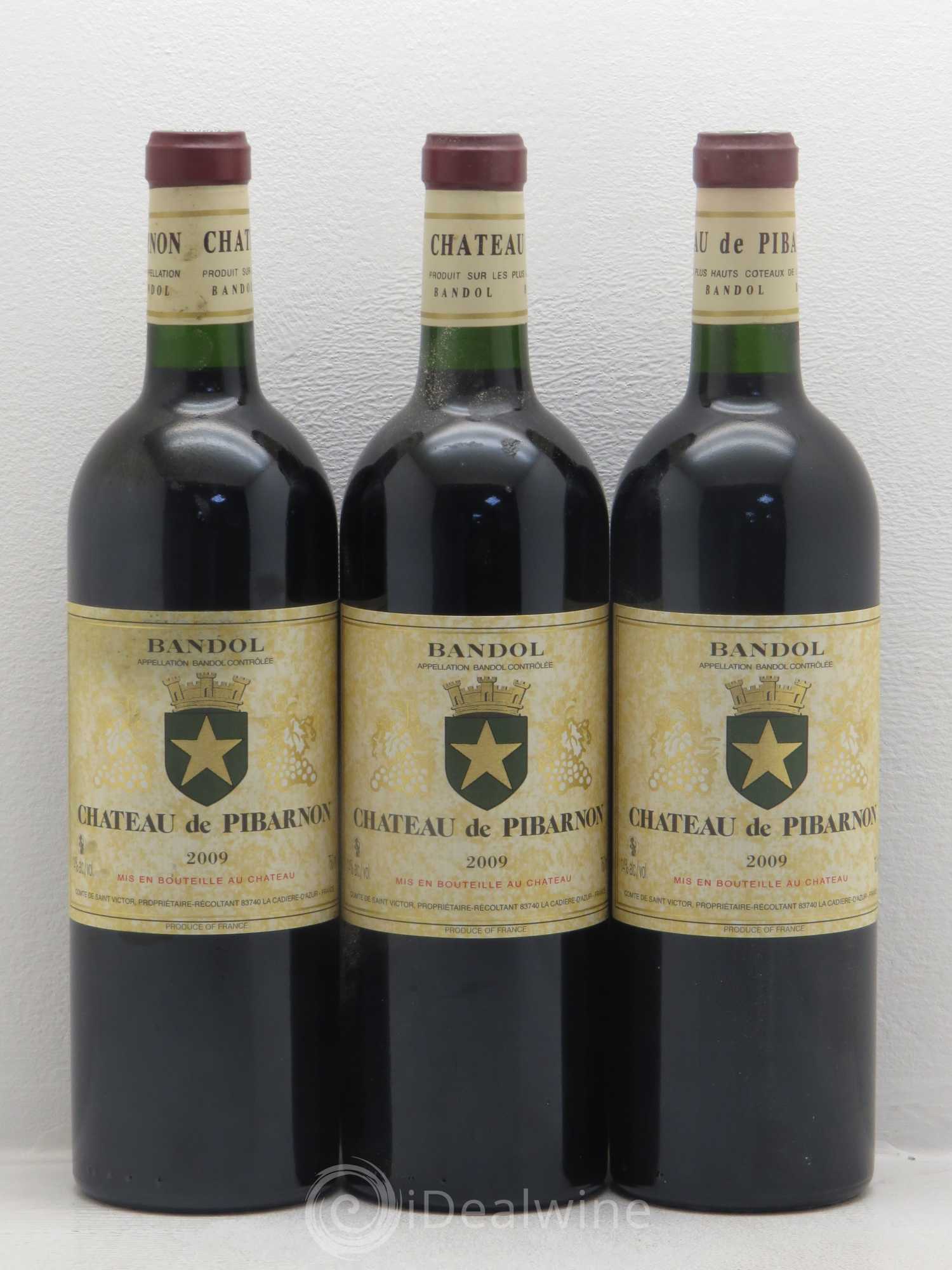 Bandol Château de Pibarnon Comte de Saint-Victor 2009 - Lot de 3 bouteilles - 0