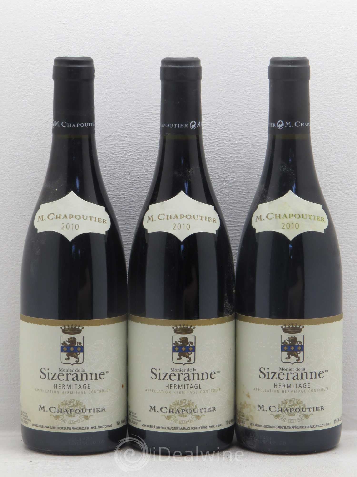 Hermitage Monier de La Sizeranne Chapoutier 2010 - Lot de 6 bouteilles - 2