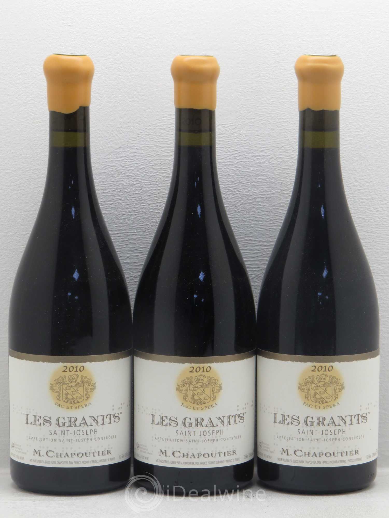 Saint-Joseph Les Granits Chapoutier 2010 - Lot de 3 bouteilles - 0