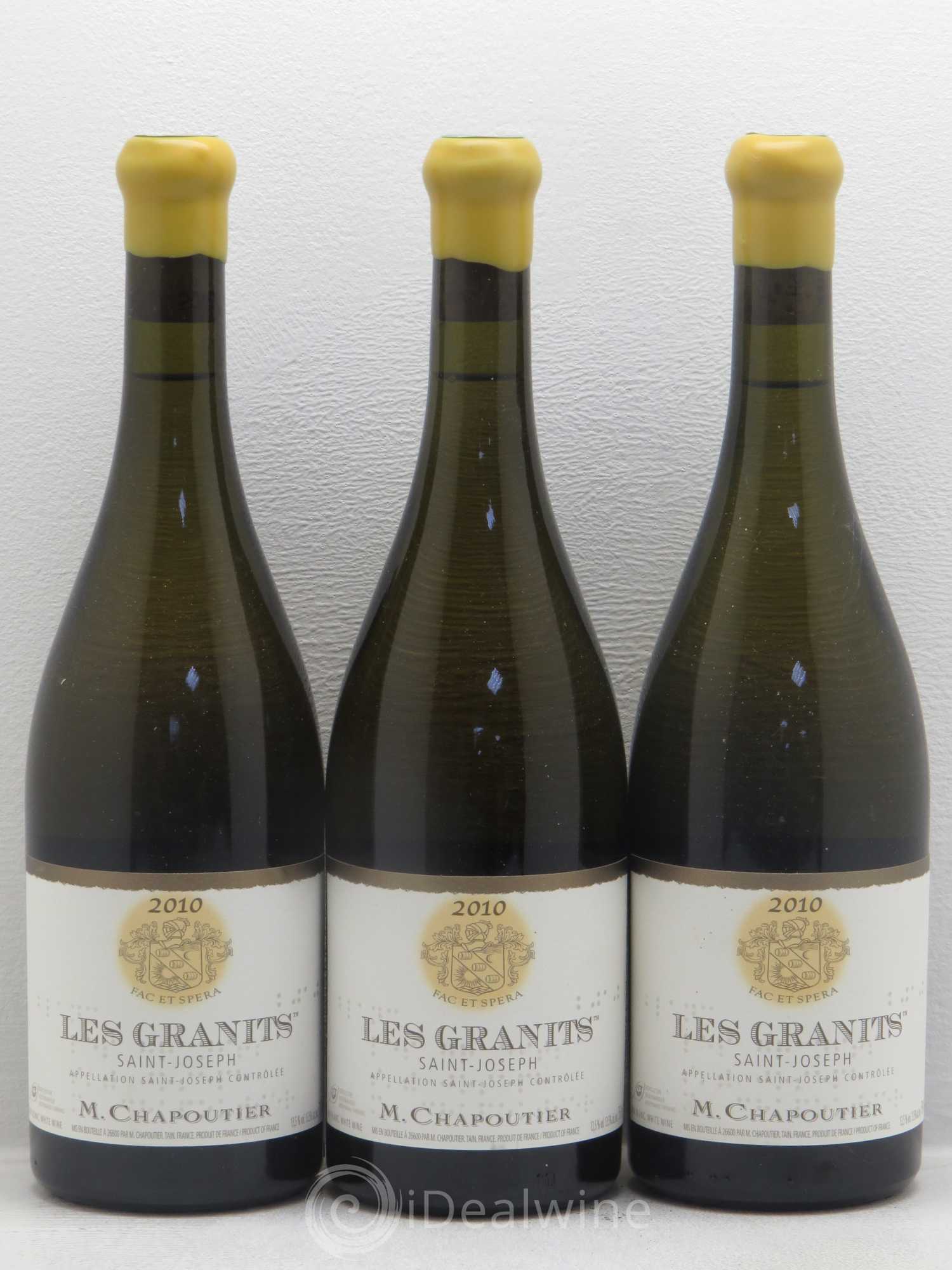 Saint-Joseph Les Granits Chapoutier 2010 - Lot de 3 bouteilles - 0